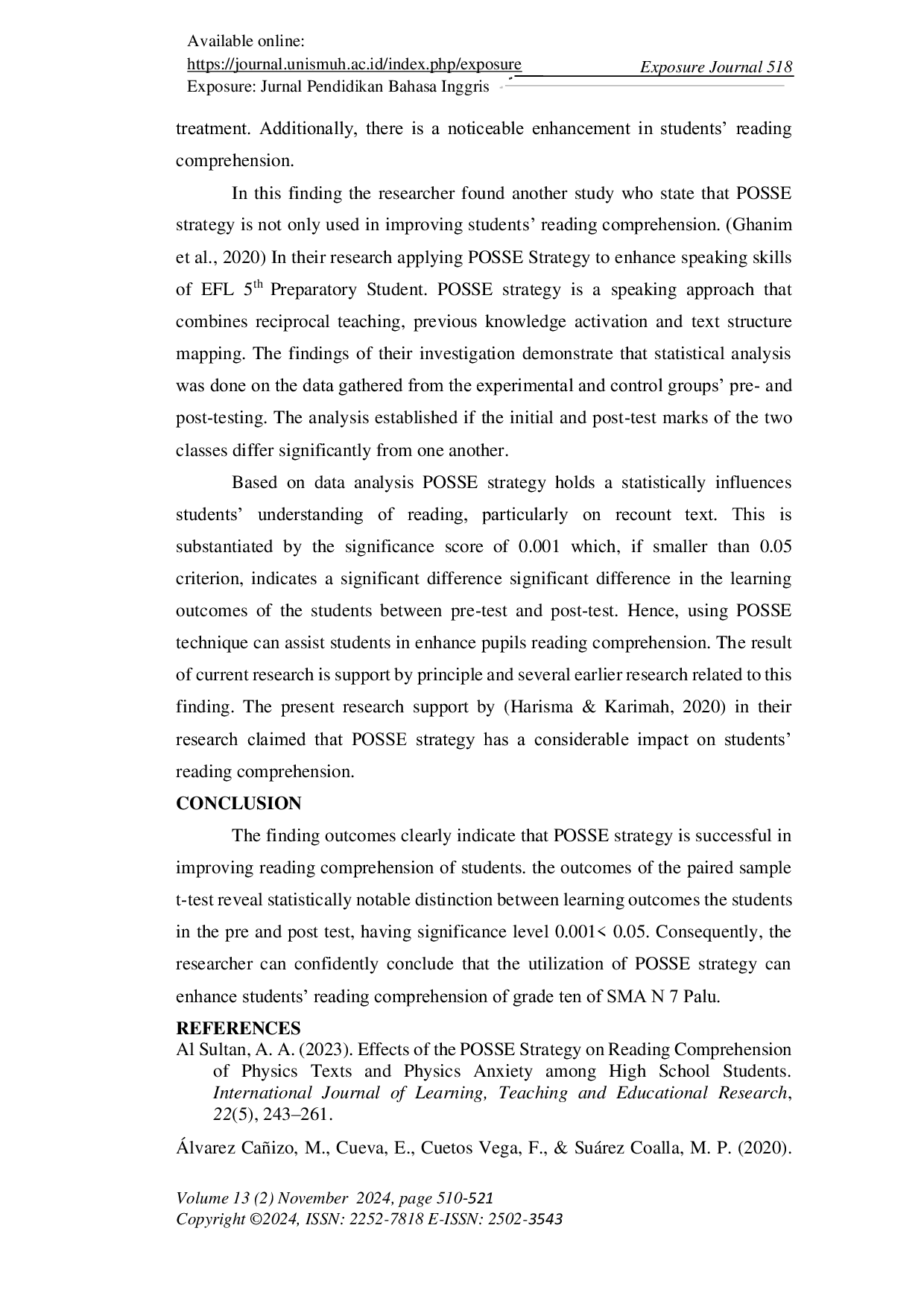 JURIS THE POSSE APPROACH A PROMISING WAY to BOOST READING COMPREHENSION