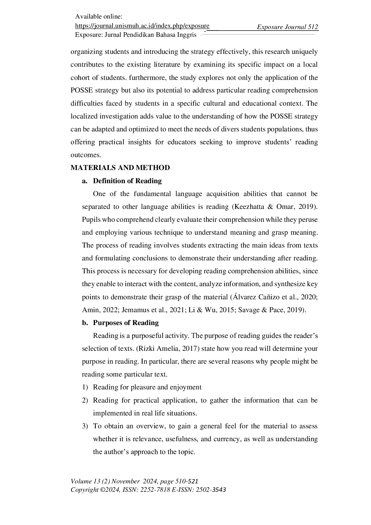 JURIS THE POSSE APPROACH A PROMISING WAY to BOOST READING COMPREHENSION