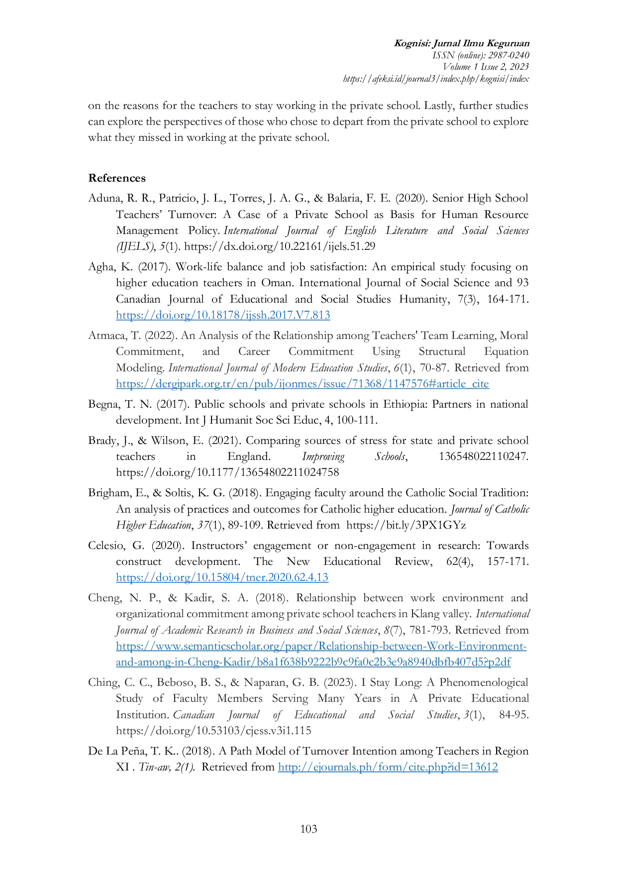 JURIS Staying in the Private Catholic School A Case Study of Teachers Experiences