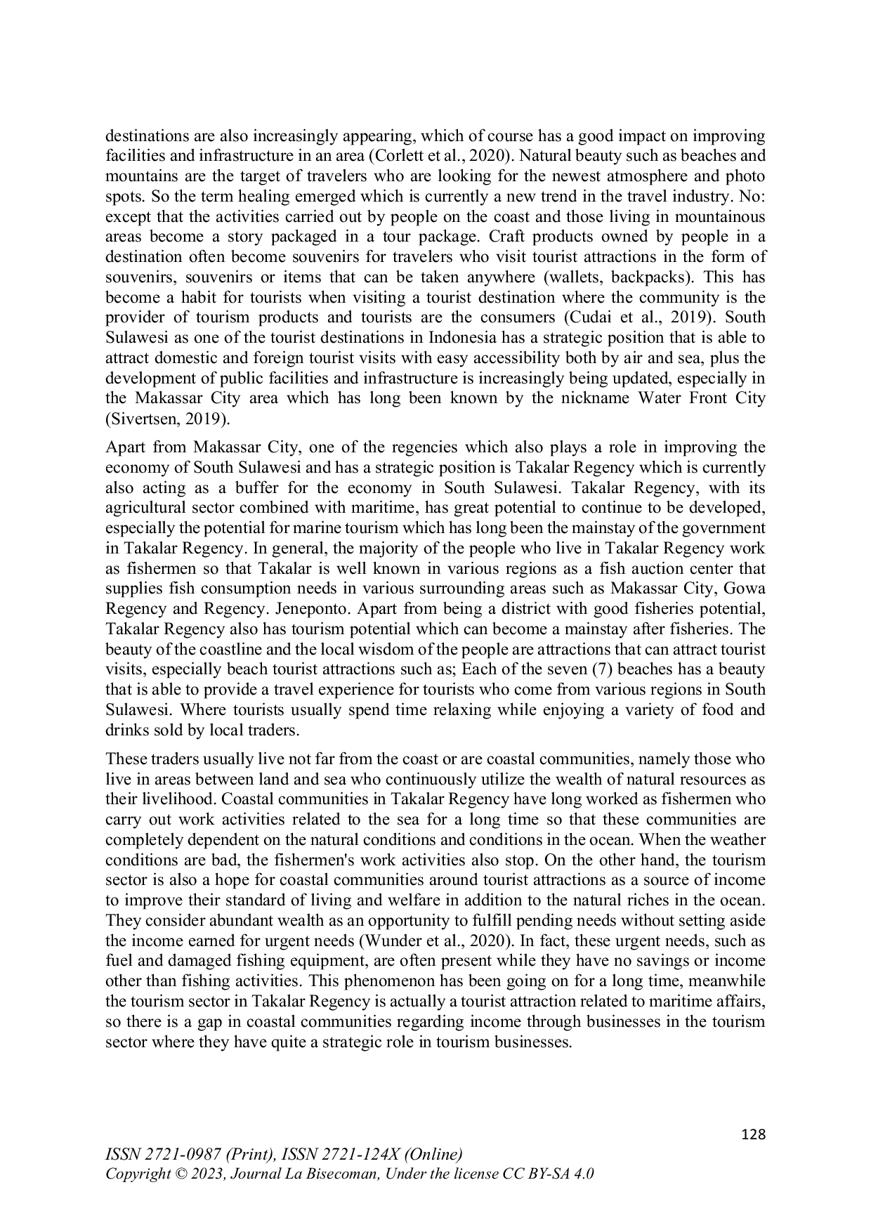 JURIS The Role of Coastal Communities in Increasing Income through Tourism Businesses in Takalar Regency