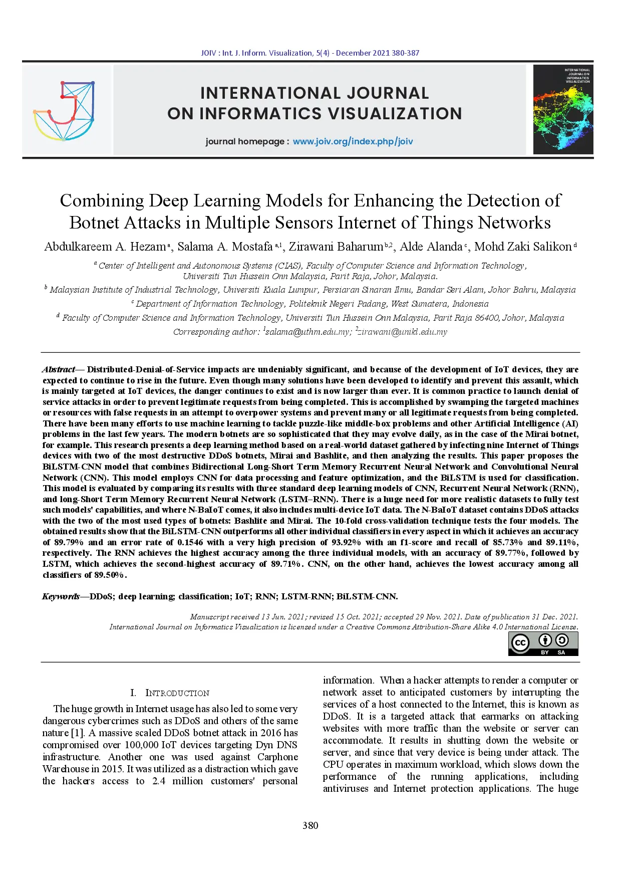 juris Combining Deep Learning Models for Enhancing the Detection of Botnet Attacks in Multiple Sensors Internet of Things Networks