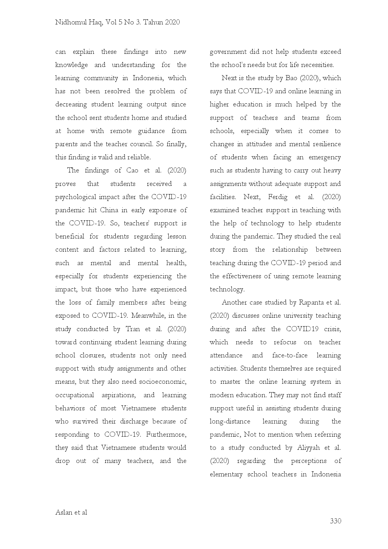 juris Teacher s Leadership Teaching Strategy Supporting Student Learning During the COVID 19 Disruption