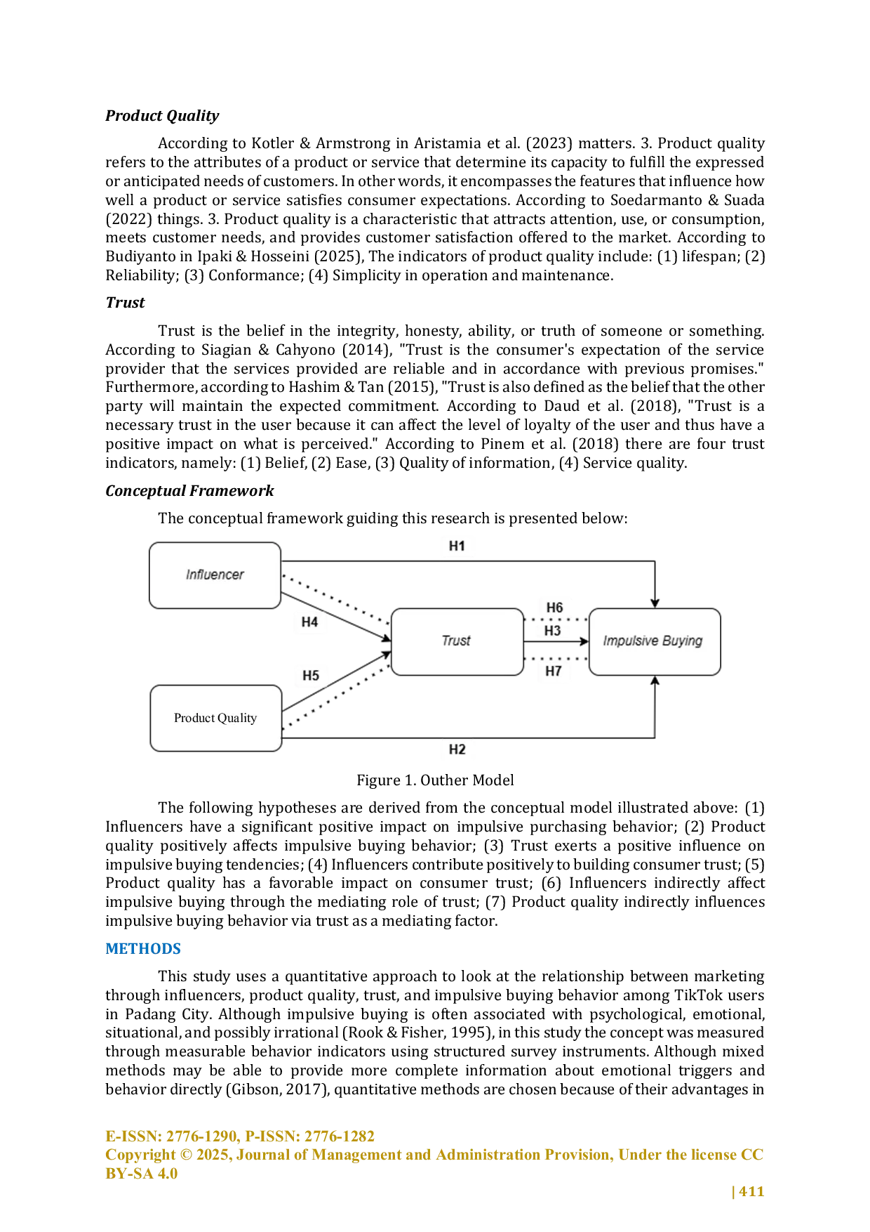 JURIS The Influence Of Influencers And The Quality Of Elformula Skincare Products On Impulsive Buying Of Tiktok Consumers In Padang City With Trust As A Mediating Variable