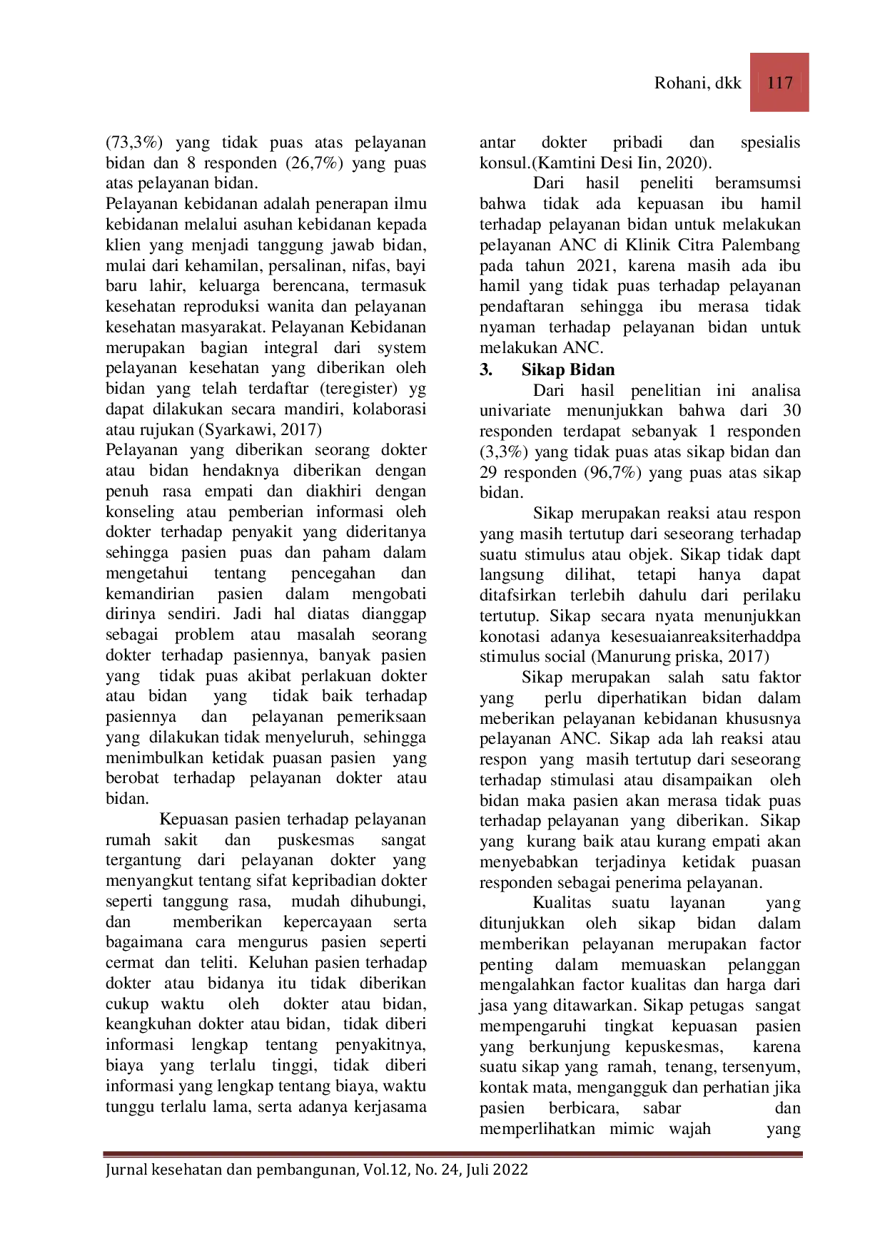 JURIS Kepuasan Ibu Hamil Terhadap Pelayanan ANC Pada Masa Pandemi Covid 19