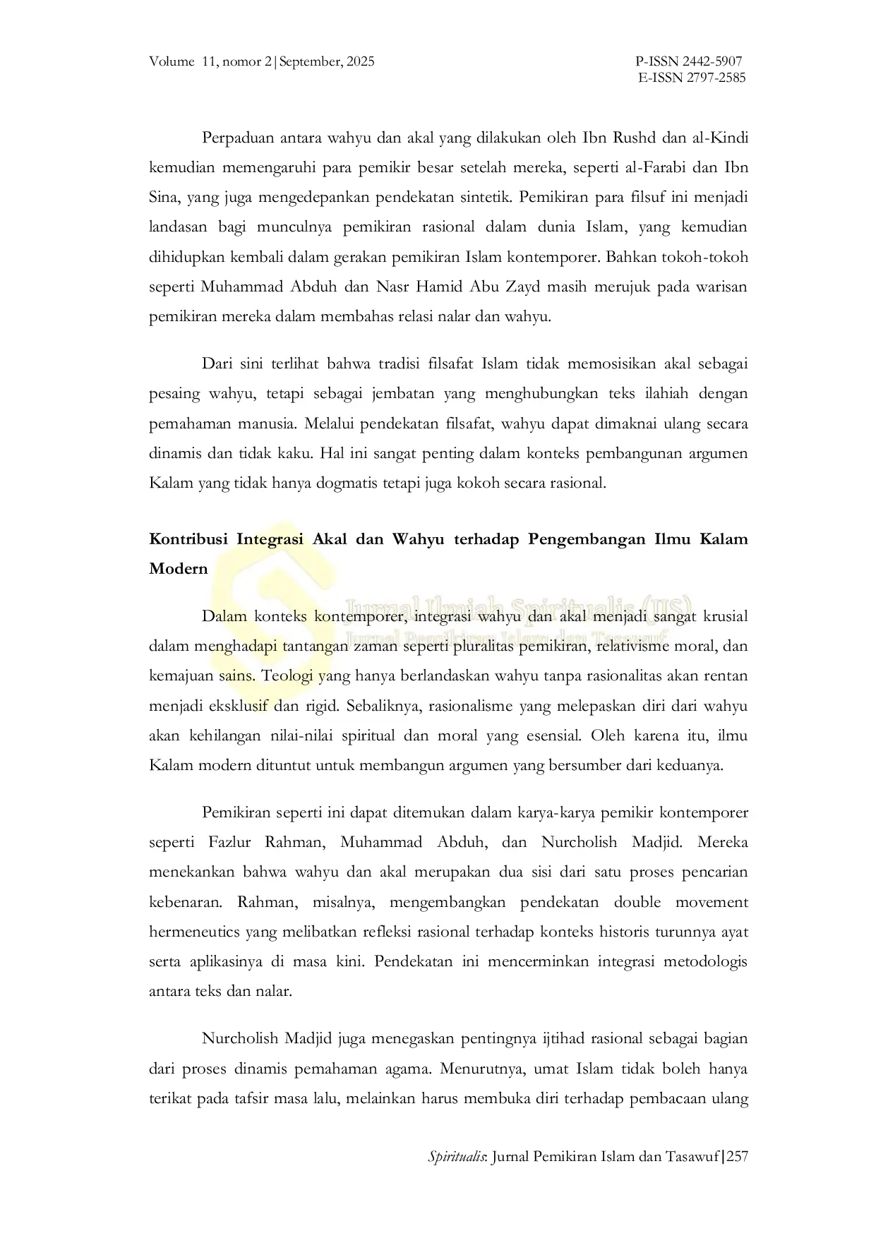 JURIS Integrasi Wahyu dan Akal untuk Membangun Argumen yang Kokoh Bidang Ilmu Kalam