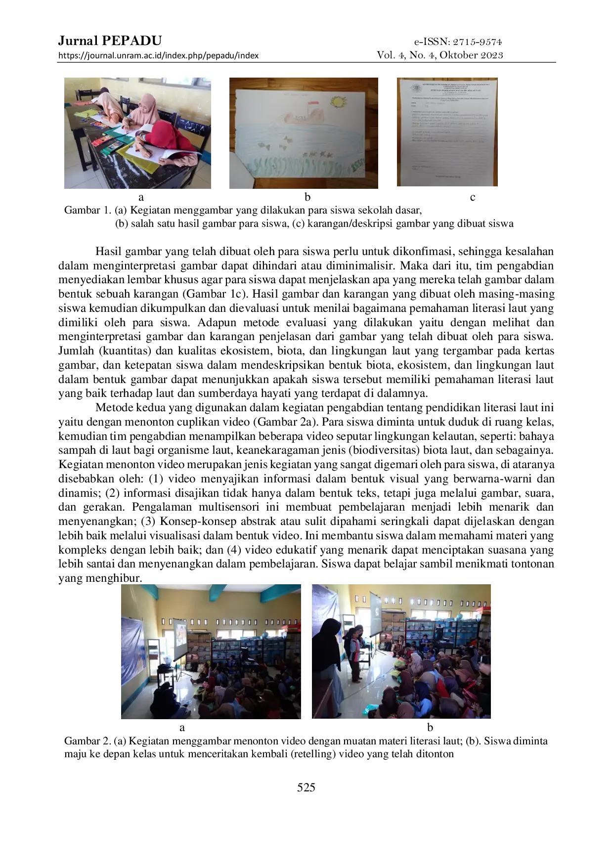 JURIS Membentuk Generasi Cinta Laut Melalui Pendidikan Ocean Literacy Bagi Siswa Sekolah Dasar Di Desa Jerowaru Lombok Timur