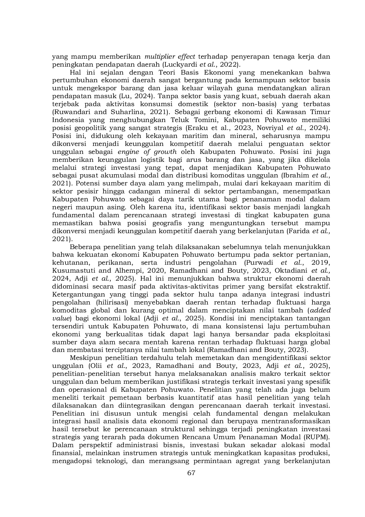 JURIS Strategies for Increasing Investment through Analysis of Leading Sectors in Pohuwato Regency an Analysis of Location Quotient and Shift Share