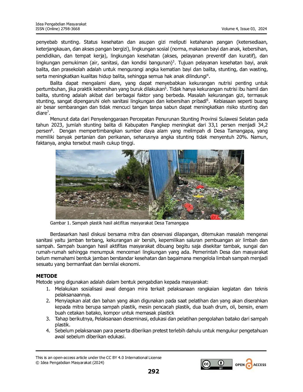 JURIS Pengendalian Lingkungan Melalui Pelatihan Pengolahan Sampah Plastik Menjadi Batako Dan Pembuatan Jamban Percontohan