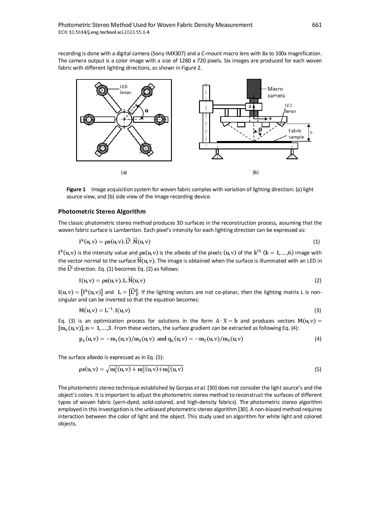 juris Photometric Stereo Method Used for Woven Fabric Density Measurement Based on 3D Surface Structure