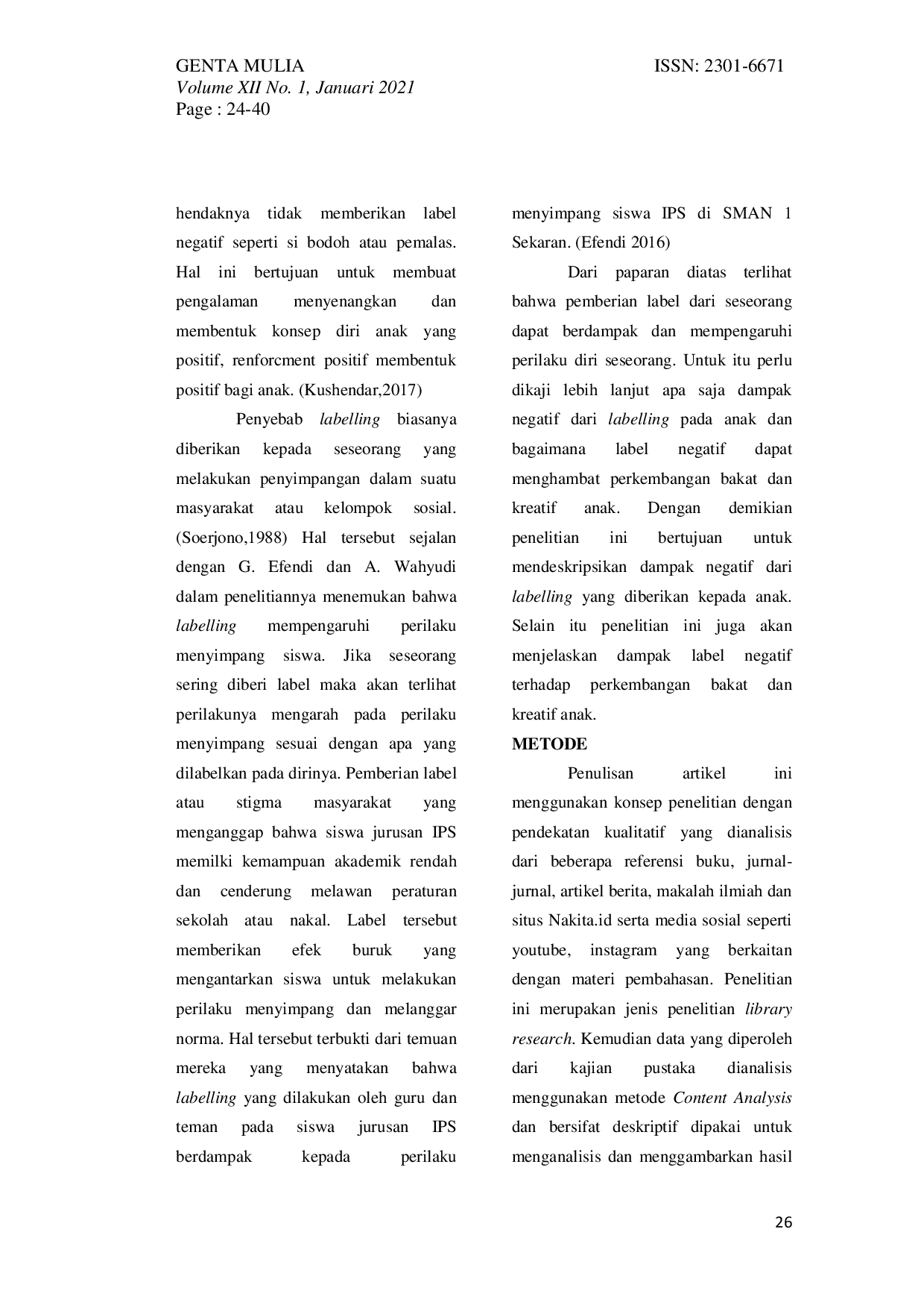 JURIS Loving Not Labelling Dampak Negatif Labelling Terhadap Perkembangan Bakat dan Kreatif Anak