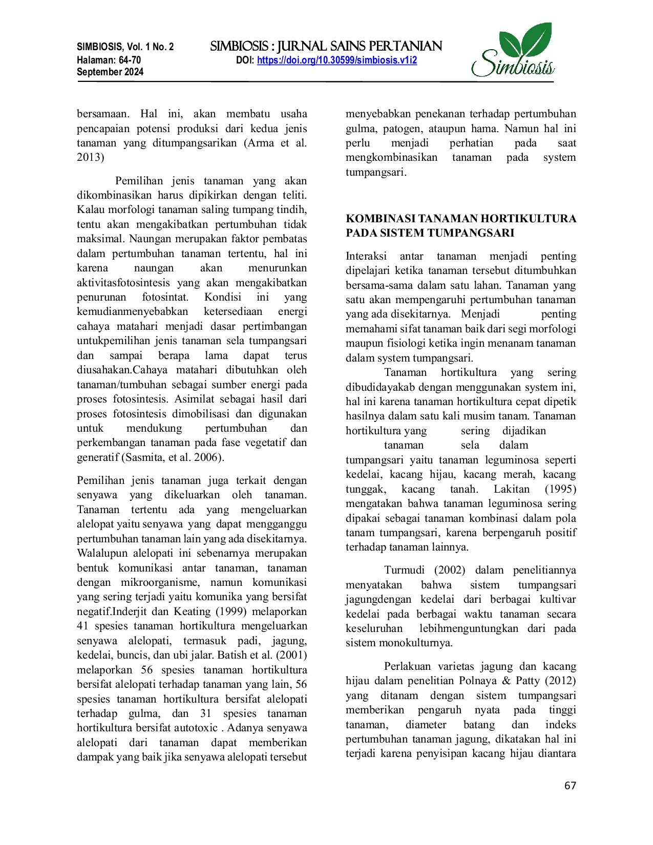 JURIS Mengkaji Sistem Tanam Tumpangsari Tanaman Hortikultura