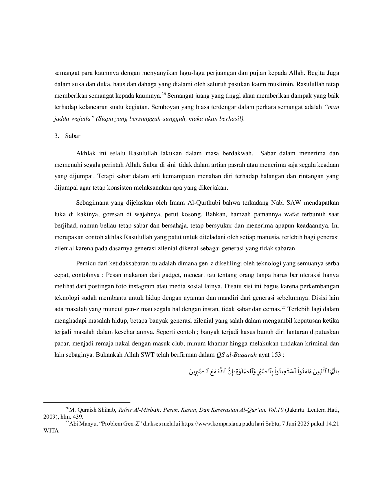 JURIS Kontekstualisasi Nilai Nilai Akhlak Rasulullah SAW Terhadap Gen Z Studi Analisis Deskriptif Qs Al Ahzab 33 21 Perspektif Tafsir Al Qurthubi