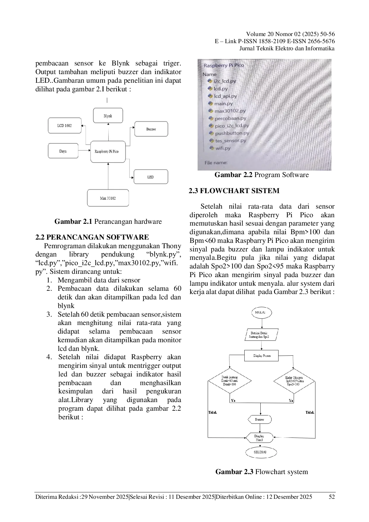 JURIS Integrasi Aplikasi Blynk ke Raspberry Pi Pico untuk Realtime Monitoring BPM dan SpO2