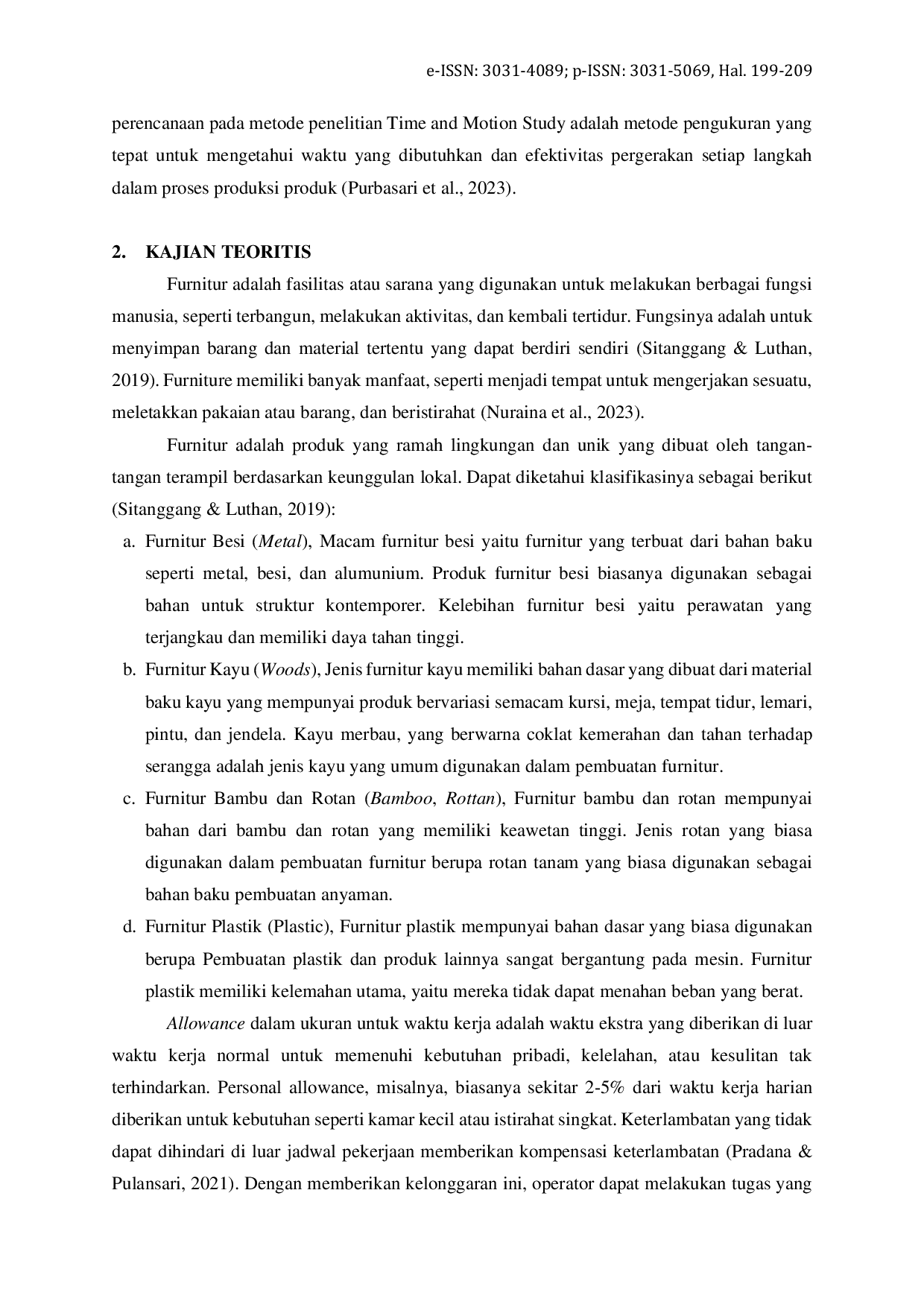 JURIS Penerapan Time And Motion Study dalam Upaya Perbaikan Waktu pada Proses Produksi CV JM PUTRA