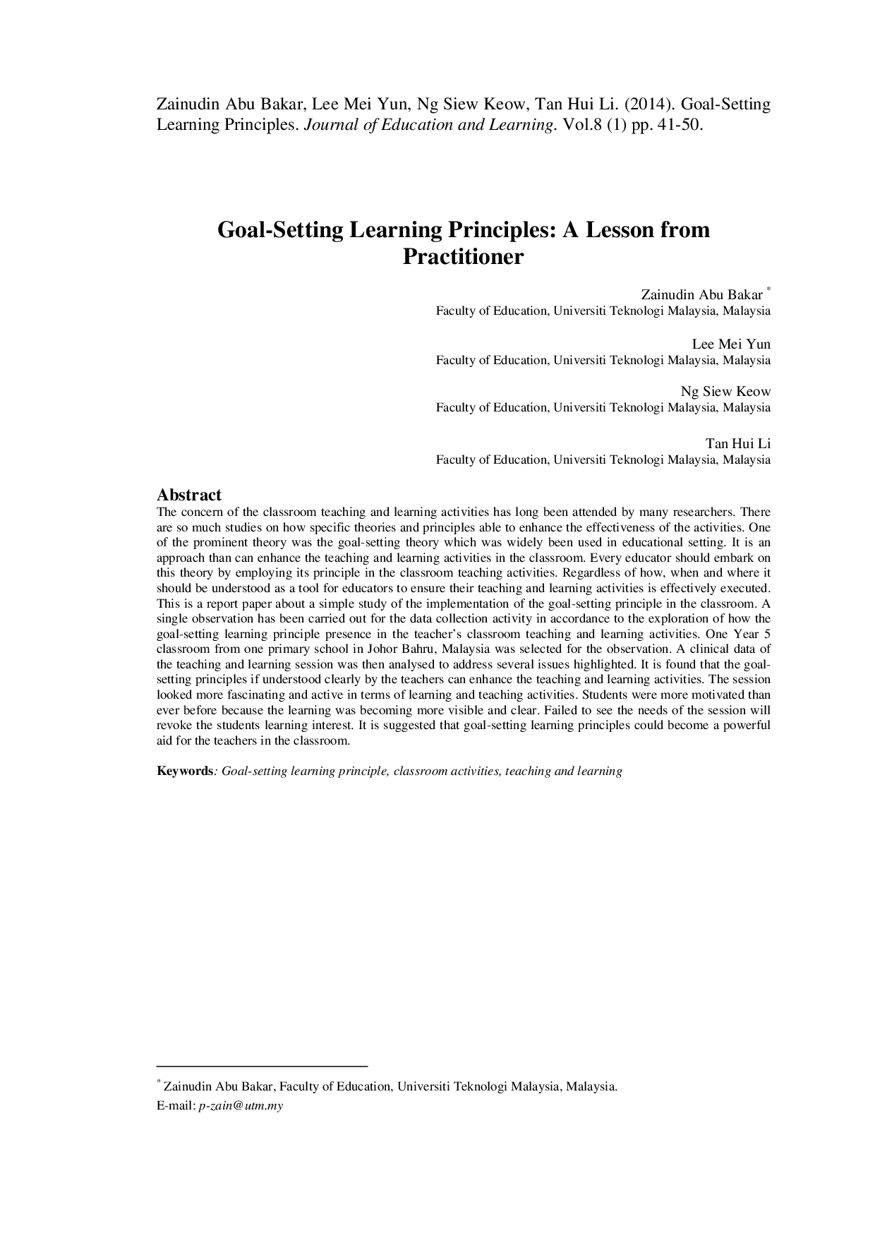 juris Goal Setting Learning Principles A Lesson From Practitioner