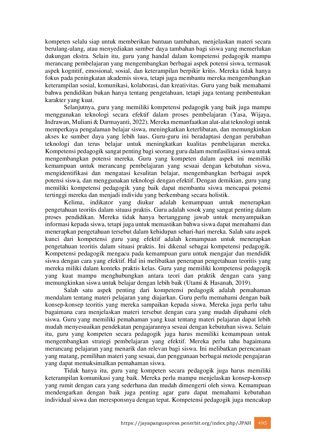 JURIS Analisis Kompetensi Pedagogi Guru Pendidikan Agama Hindu Jenjang Sekolah Dasar Di Kabupaten Bangli