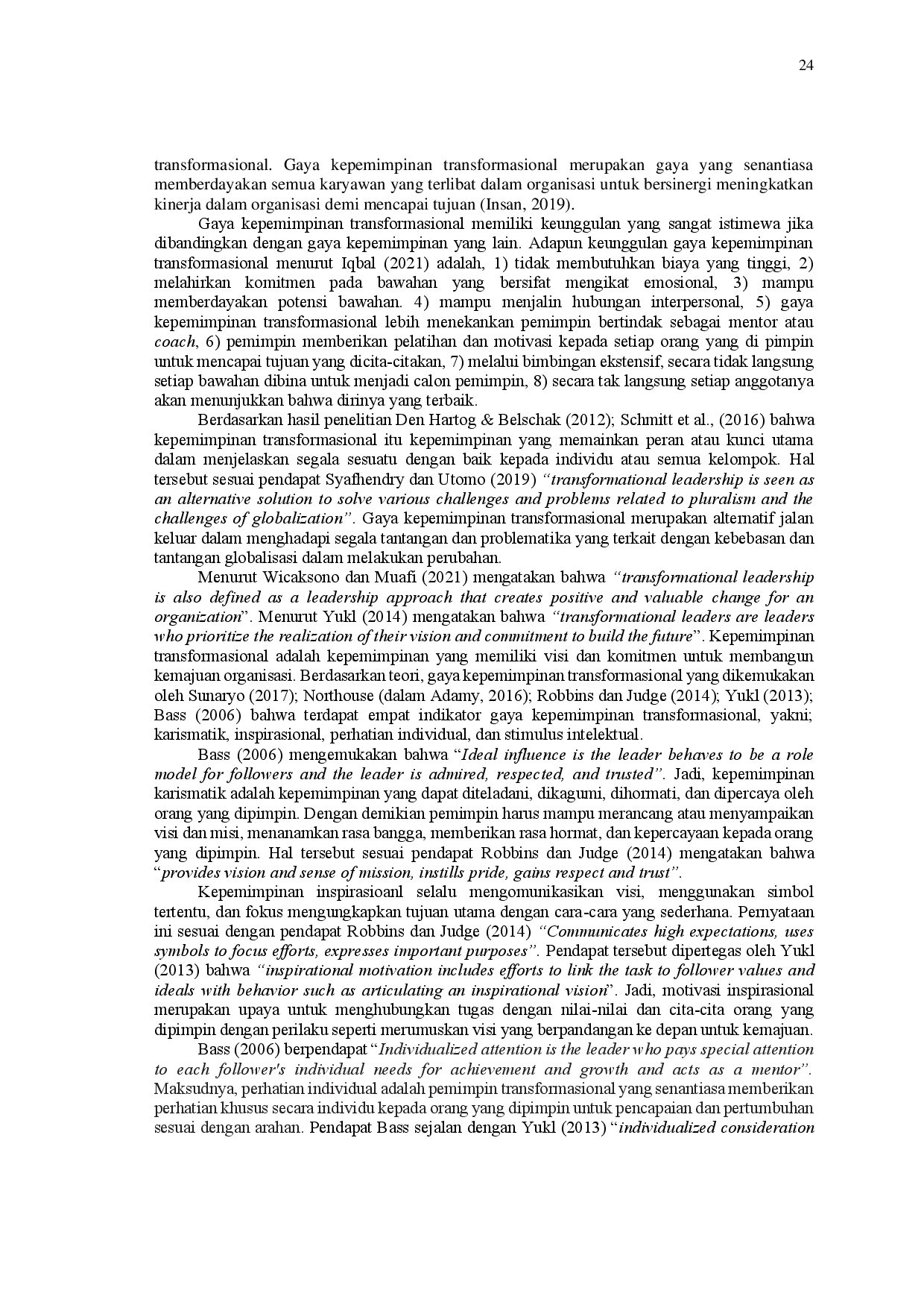 juris Kepemimpinan Transformasional Dalam Pengelolaan Administrasi Sekolah Di Mas Mathla ul Anwar Pontianak