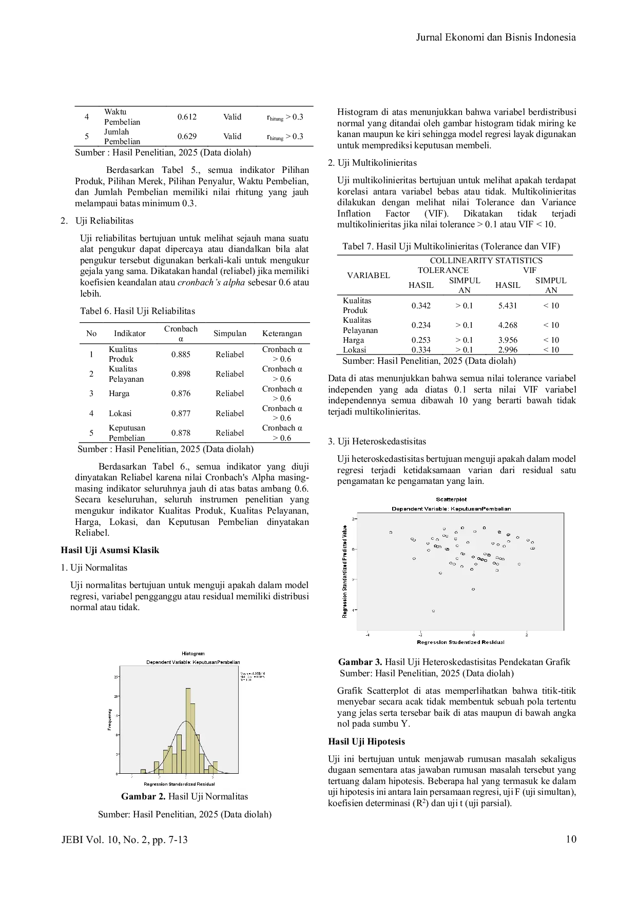 JURIS Pengaruh Kualitas Produk Kualitas Pelayanan Harga dan Lokasi Terhadap Keputusan Pembelian Pada Alfamart Pool Bina Marga Di Kota Bogor