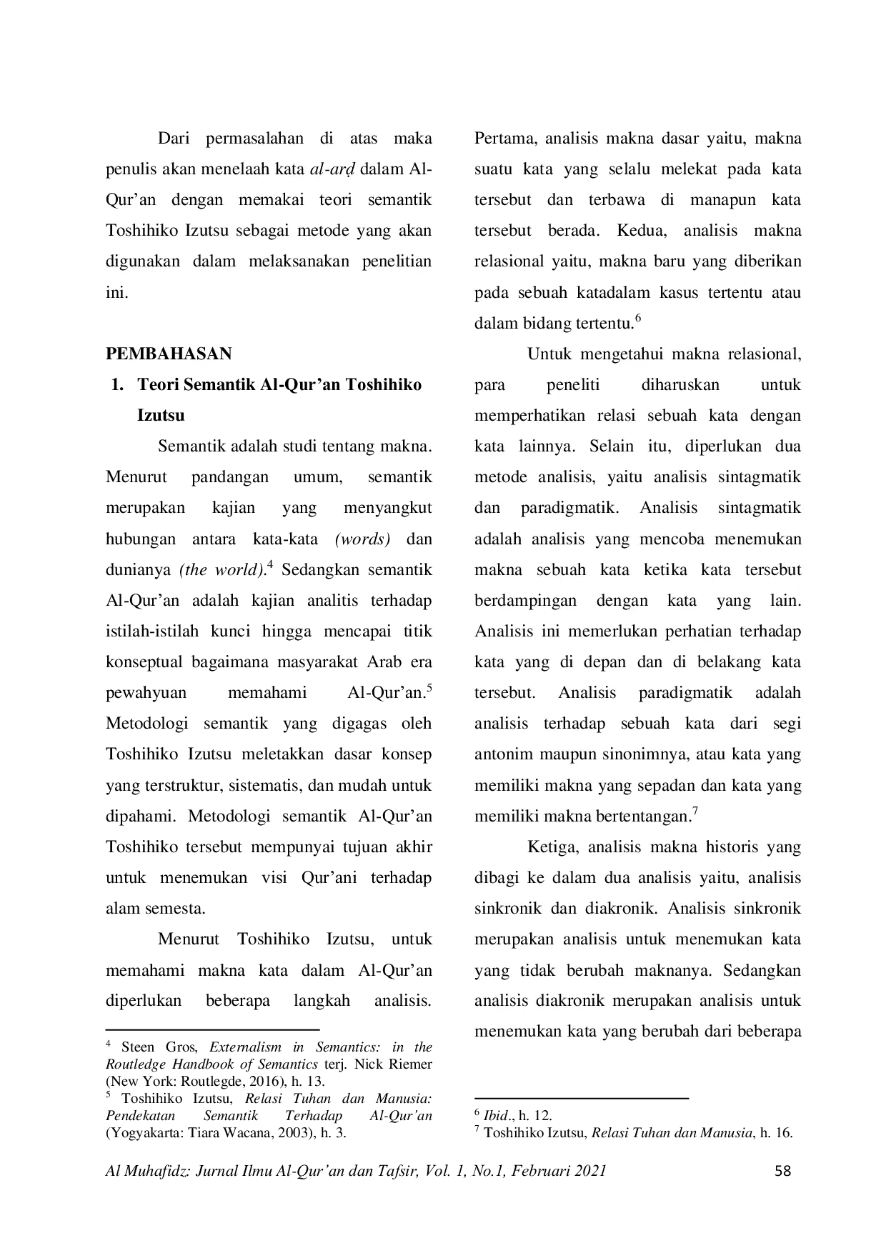 JURIS MAKNA AL ARD DALAM AL QUR AN Kajian Semantik Juz 28