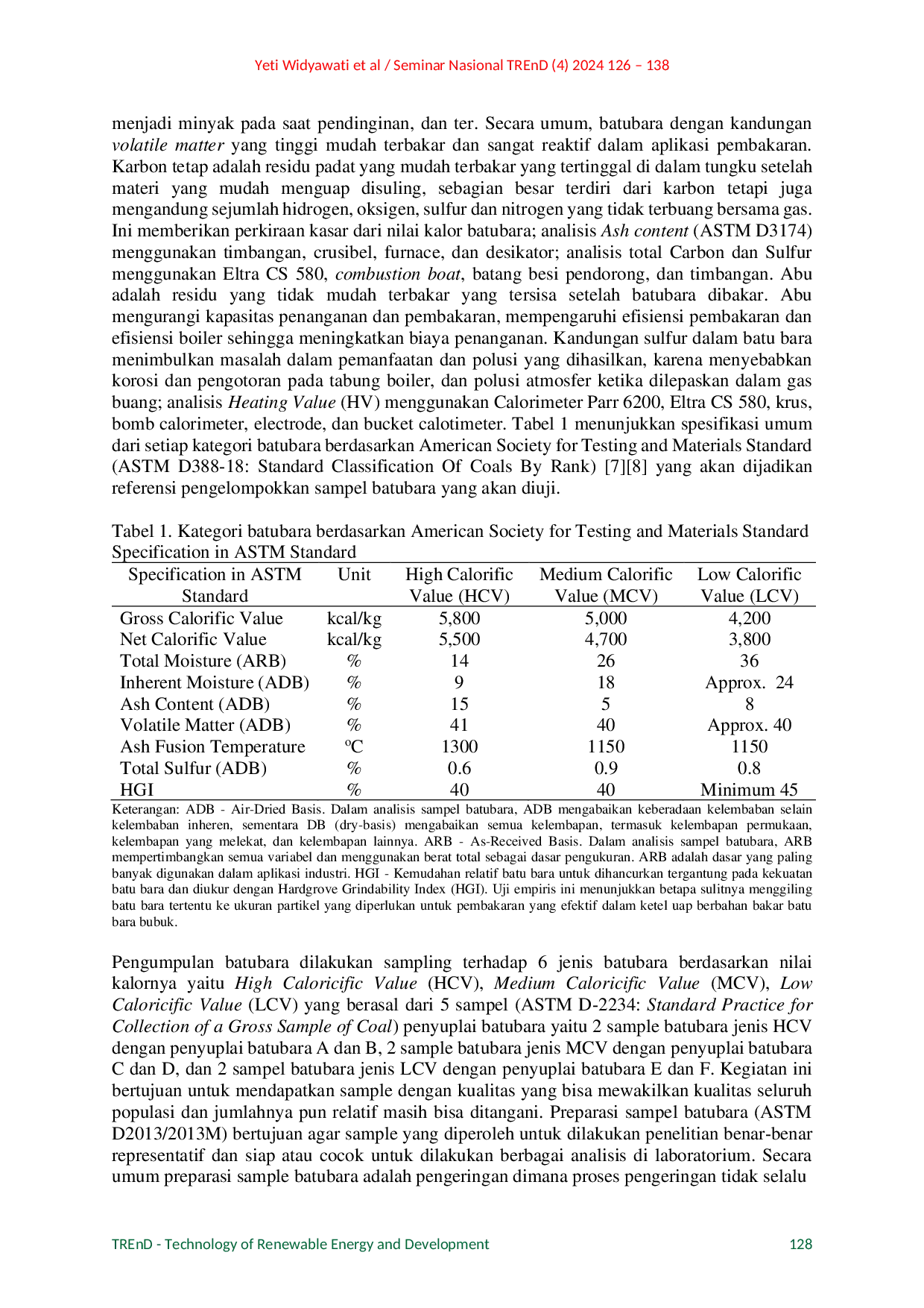 JURIS Korelasi Berbasis Nilai Kalori Batubara Terhadap Analisis Proksimat Pada Industri Semen