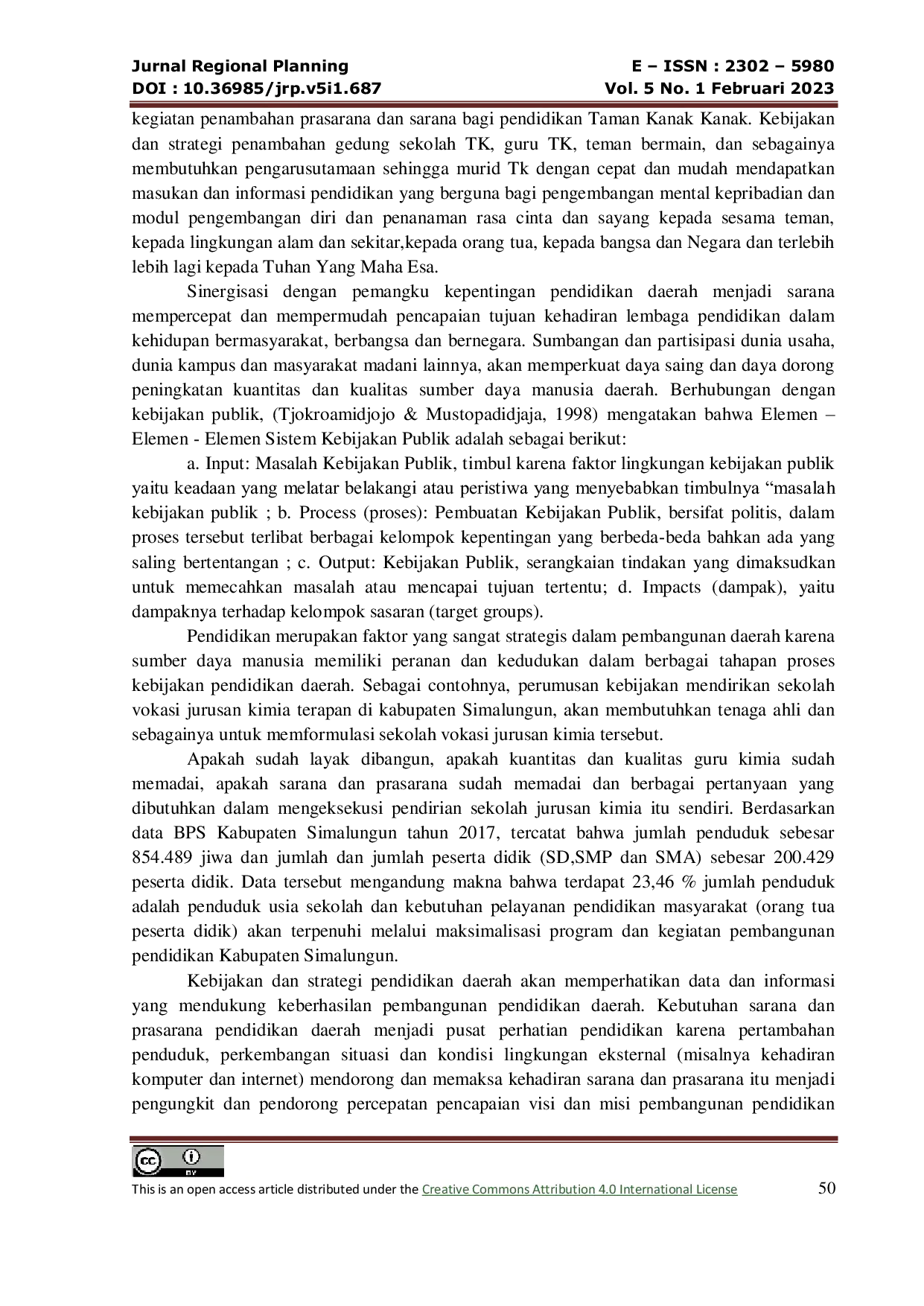 JURIS Pengaruh Kebijakan Dinas Pendidikan Dan Partisipasi Penerbit Buku Terhadap Pembangunan Pendidikan Di Kabupaten Simalungun