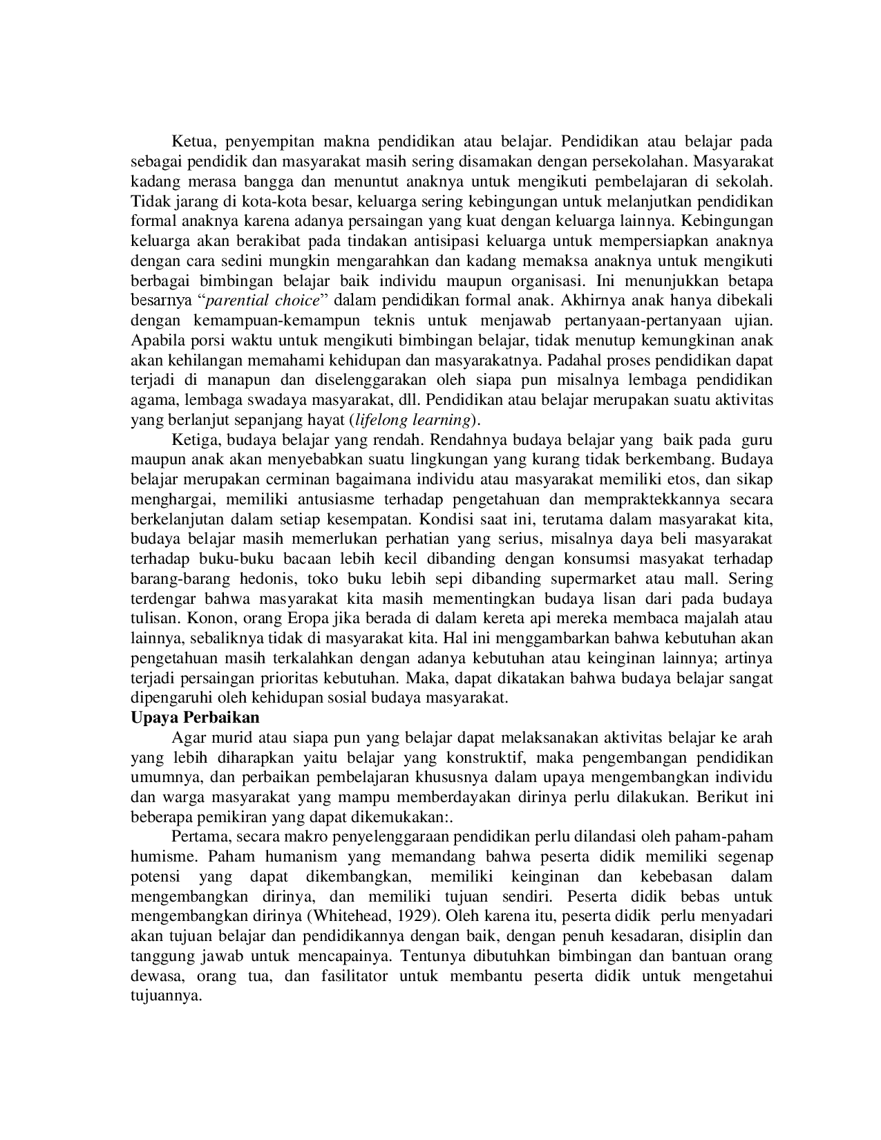 juris Konsepsi dan Praksis Belajar dalam Dunia Pendidikan