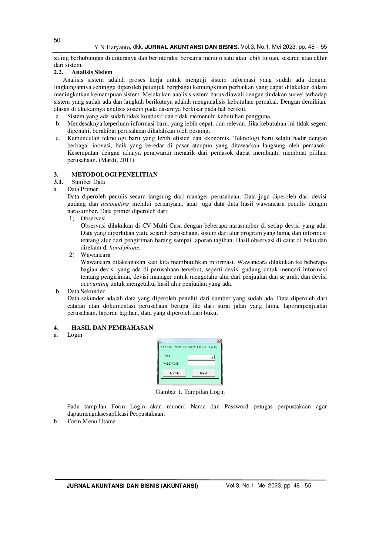 JURIS Pengelolaan Pengiriman Barang Komputerisasi Di Cv Multi Casa Semarang Analisis Akurasi Stok