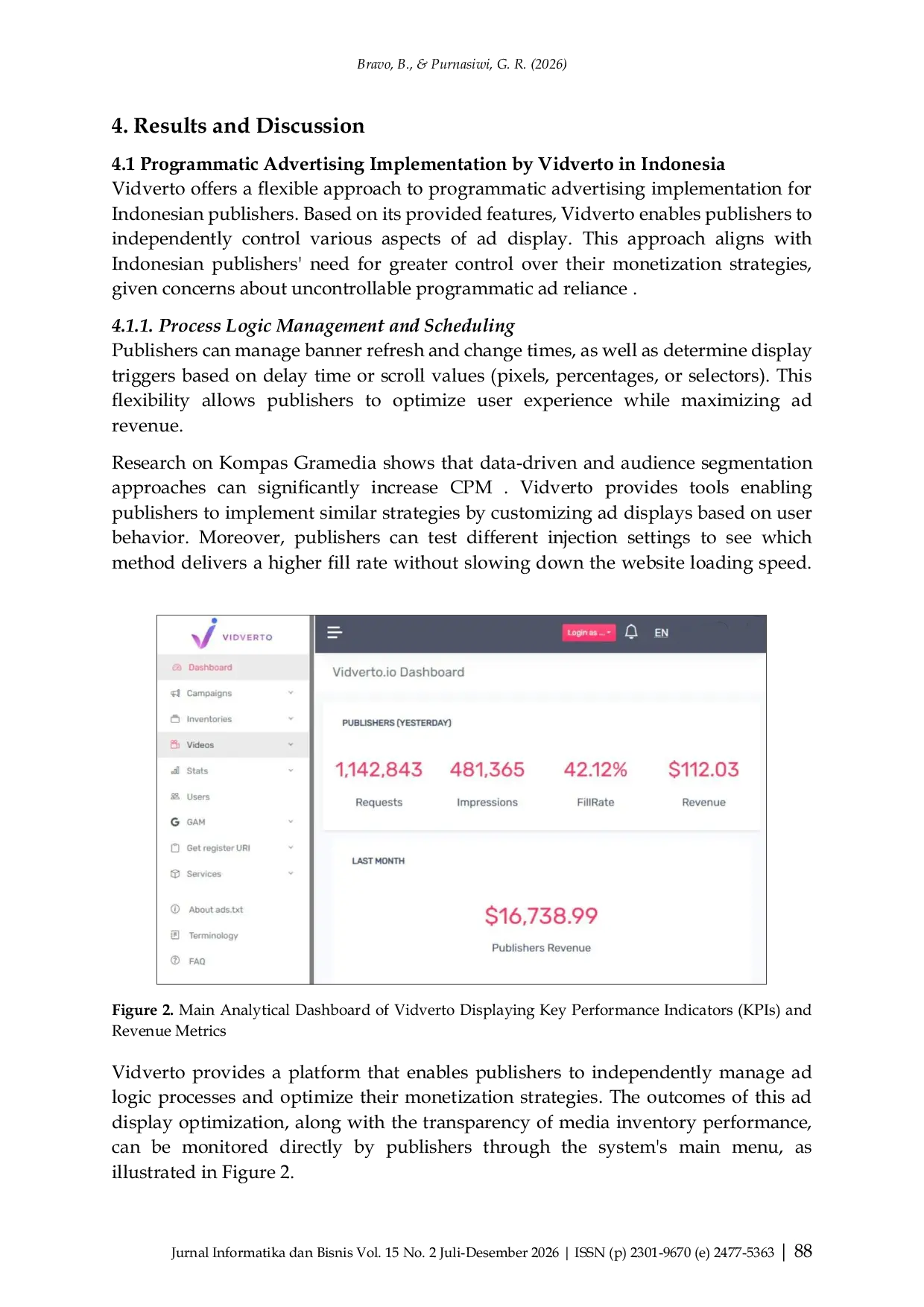 JURIS Implementation of Programmatic Advertising by Vidverto Challenges and Opportunities in the Digital Era A Study on Publishers in Indonesia