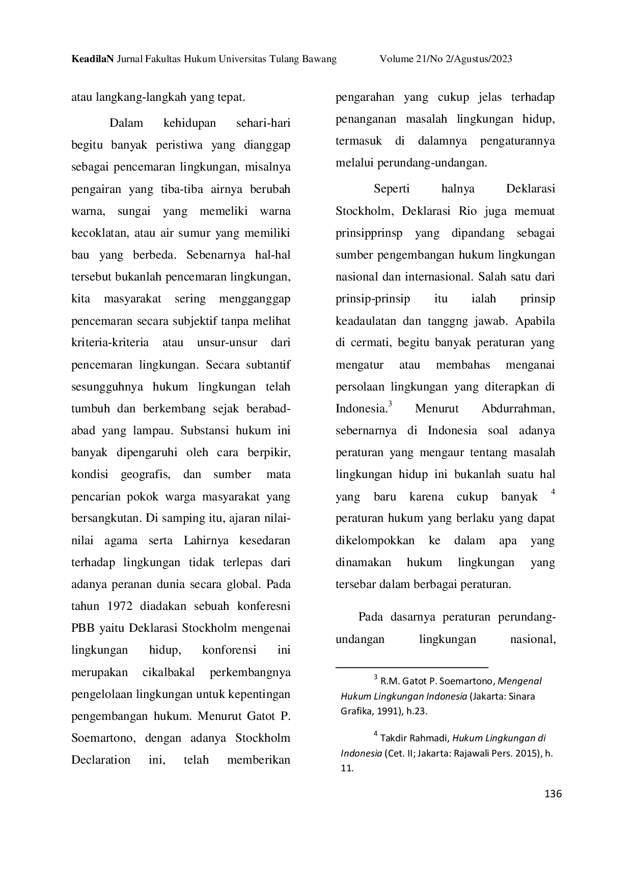 JURIS Strategi Penegakan Hukum Pidana Terhadap Pencemaran Lingkungan Hidup