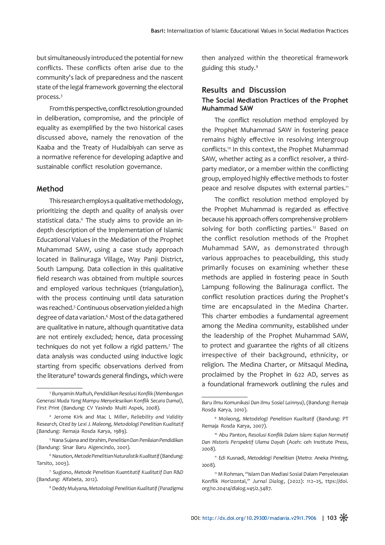 JURIS Internalization of Islamic Educational Values in Social Mediation Practices A Case Study of Balinuraga Village South Lampung