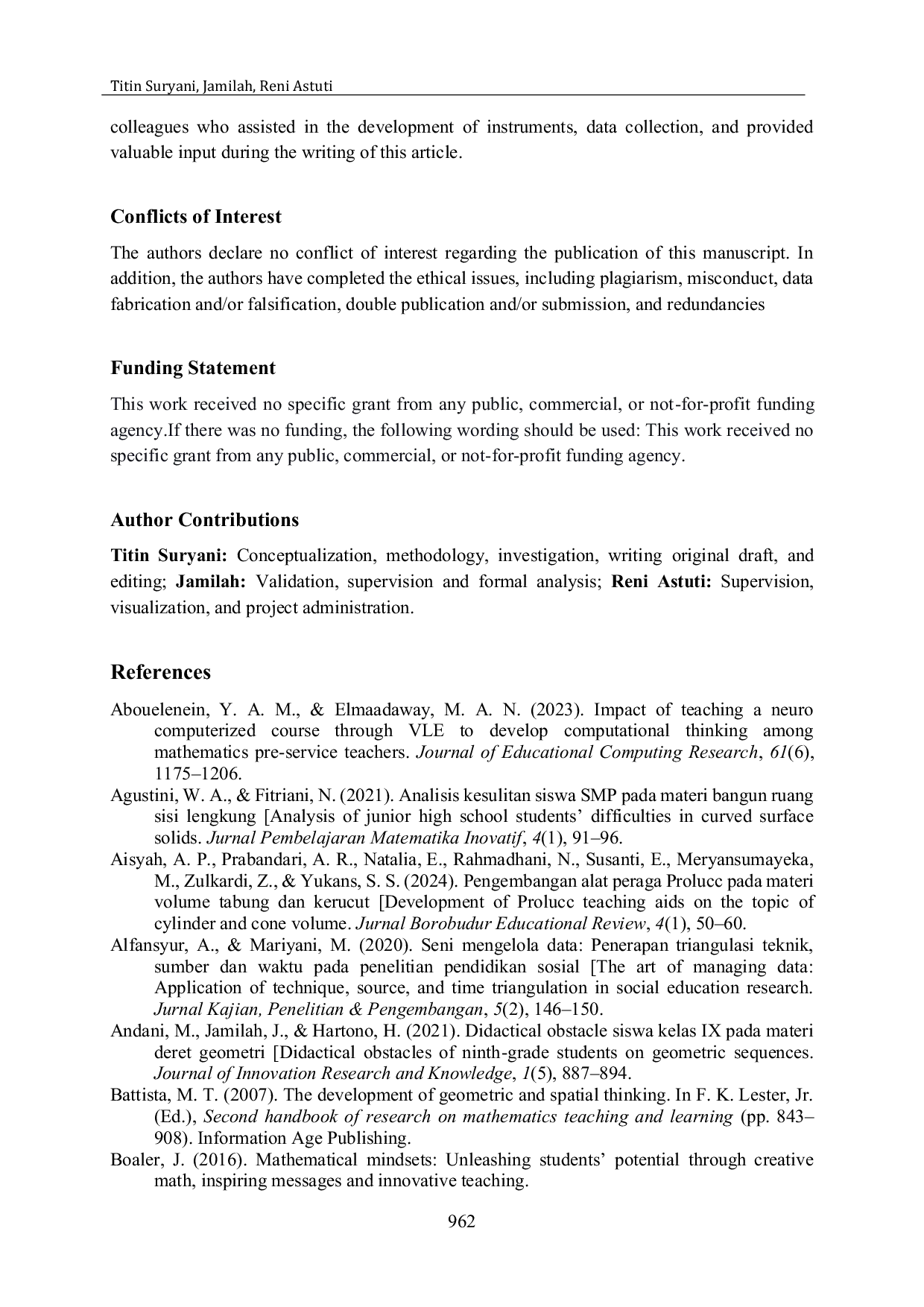 JURIS Overcoming learning obstacles in cylinder and cone volume A didactic design research approach