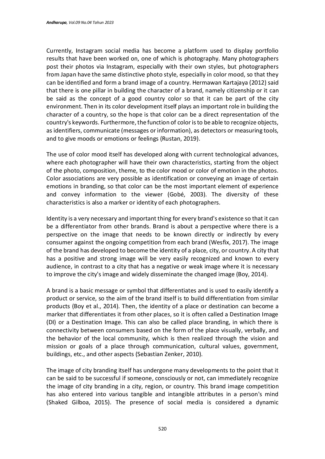 JURIS Analysis of Photographer s Color Mood as a Japanese Brand Image Identity on Instagram Social Media