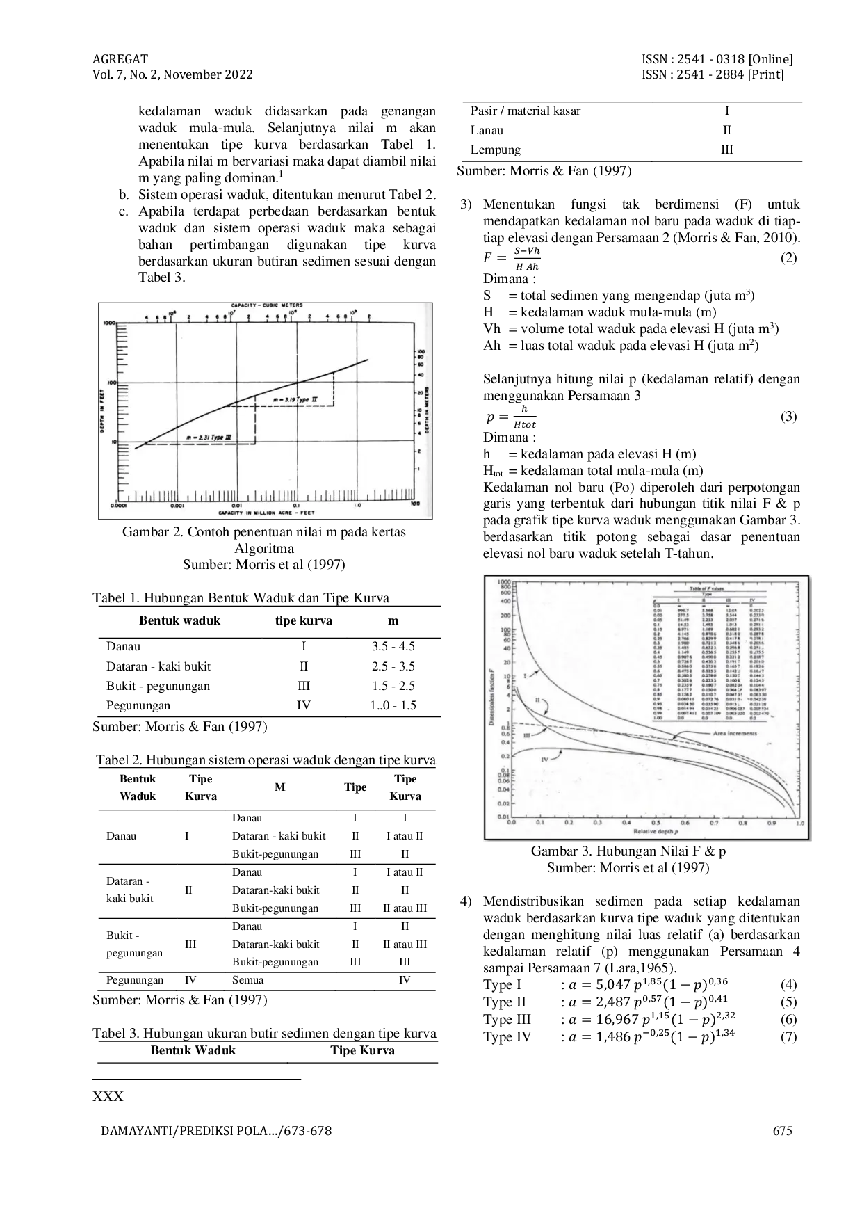 JURIS Prediksi Pola Distribusi Sedimentasi Waduk Sepaku Semoi