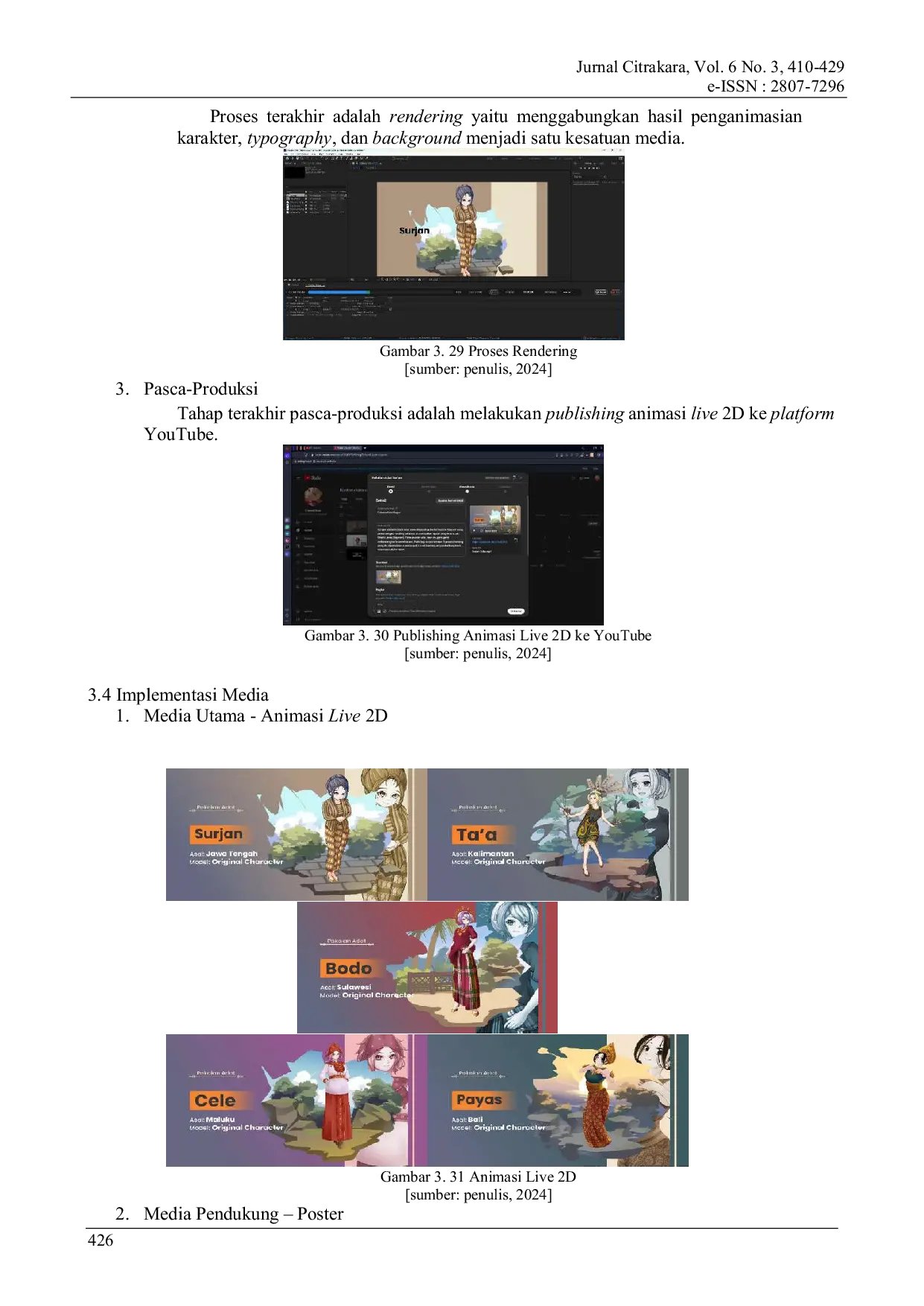 JURIS Perancangan Animasi Live 2D Pakaian Adat Sebagai Media Sosialisasi Anak SMP Kelas 7 Di Semarang