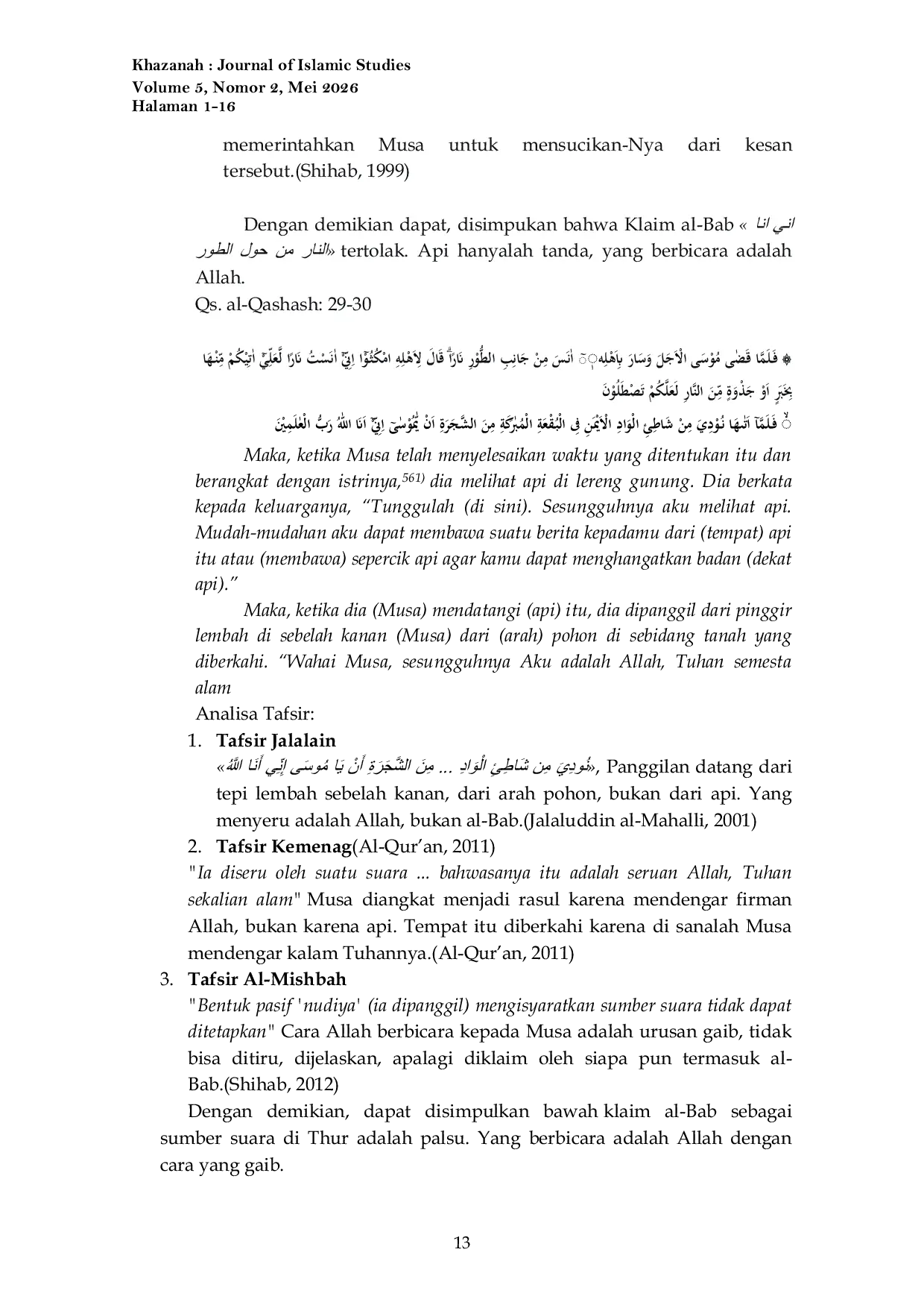 JURIS Ad Dakhil Bi Al Isyarah dalam Kitab Qayyum Al Asma Karya Shirazi Kajian Terhadap Bentuk dan Penyimpangannya