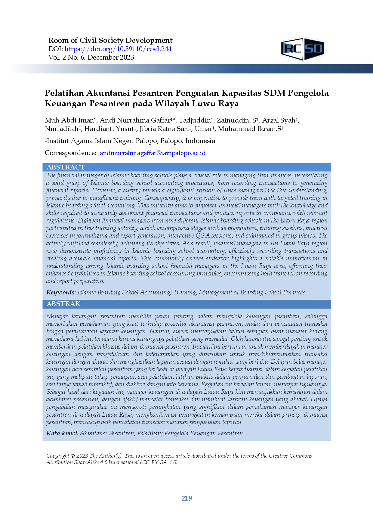 juris Pelatihan Akuntansi Pesantren Penguatan Kapasitas Sdm Pengelola Keuangan Pesantren Pada Wilayah Luwu Raya