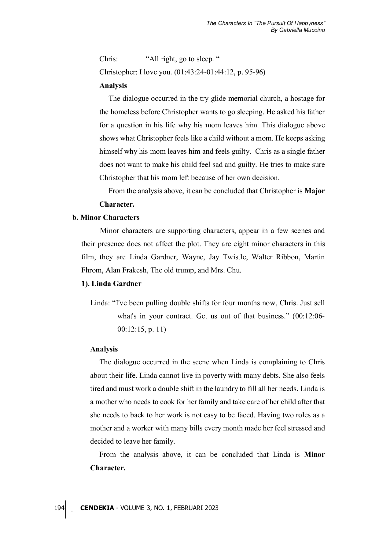 JURIS The Characters In The Pursuit Of Happyness