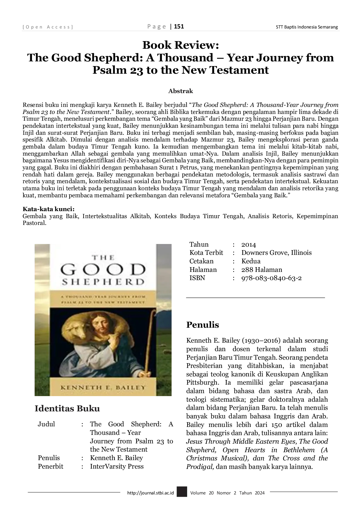 JURIS Book Review The Good Shepherd A Thousand Year Journey from Psalm 23 to the New Testament