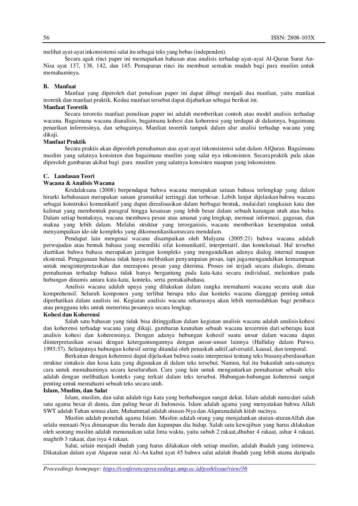 JURIS Inkonsistensi Salat dalam Teks Al Quran Surat An Nisa Ayat 137 138 142 dan 145