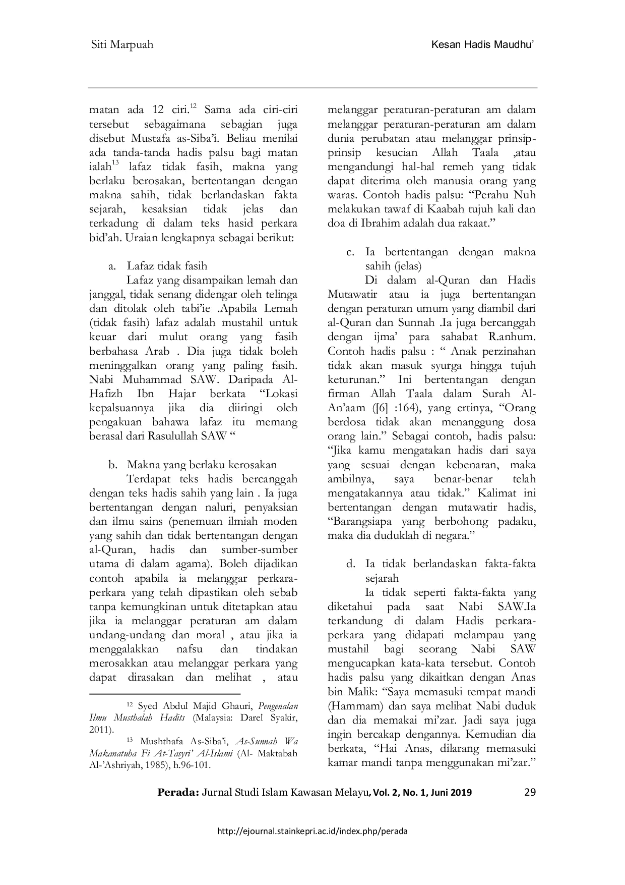 JURIS Kesan Hadis Maudhu Dalam Amalan Umat Islam