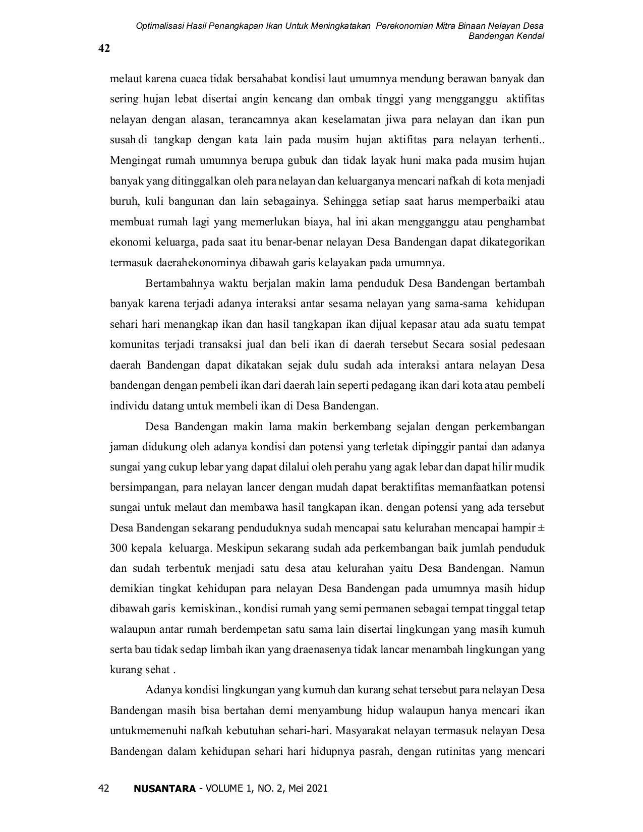 JURIS Optimalisasi Hasil Penangkapan Ikan Untuk Meningkatakan Perekonomian Mitra Binaan Nelayan Desa Bandengan Kendal