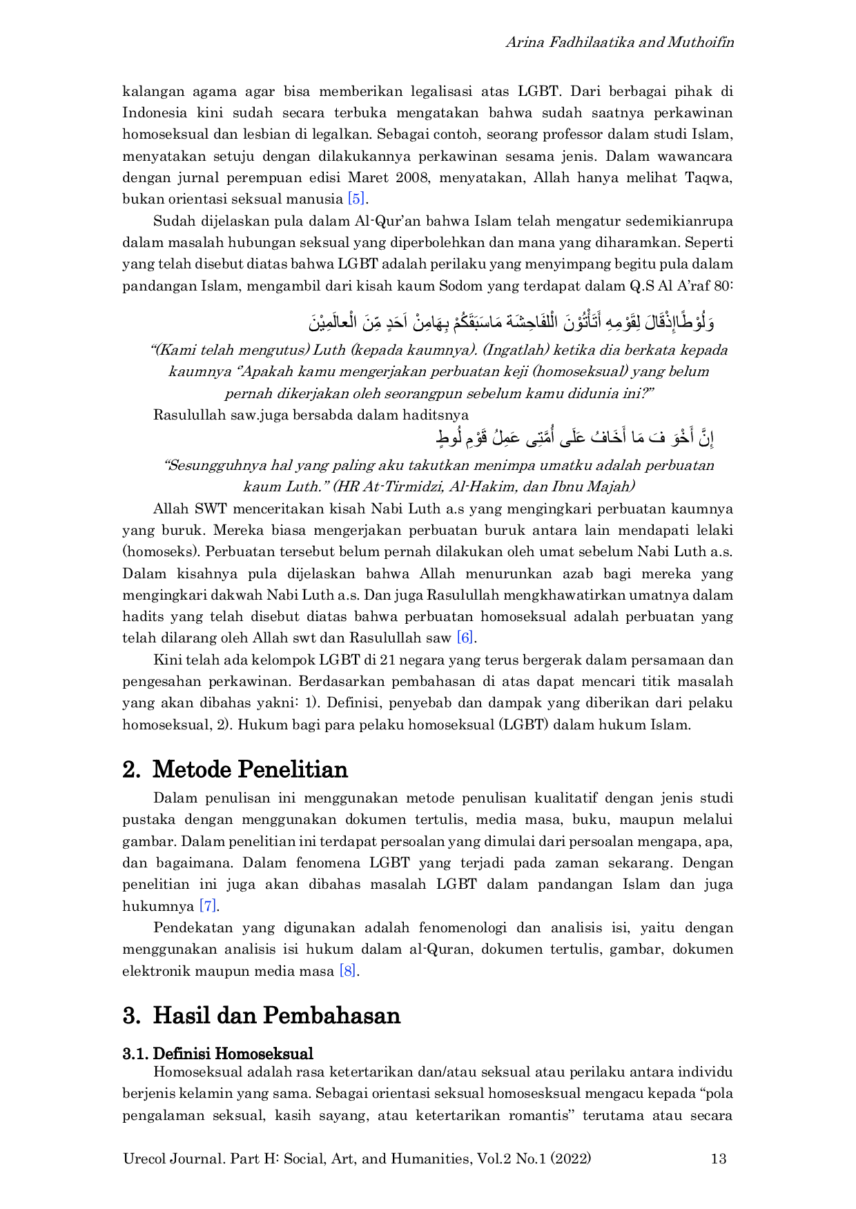 JURIS The Phenomenon of LGBT Lesbian Gay Bisexual and Transgender and The Story of the Shodom in Islamic View