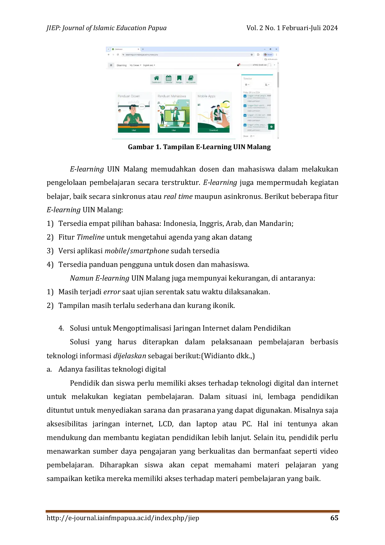 JURIS Pemanfaatan Jaringan Internet pada Learning Management System dalam Pendidikan Islam