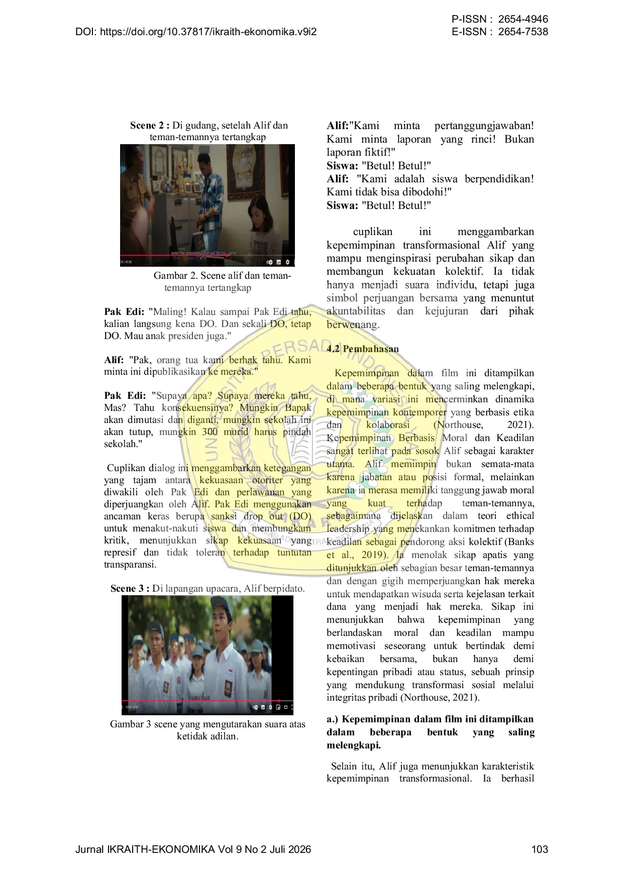 JURIS Representasi Kepemimpinan dan Kekuasaan Dalam Film Menolak Diam 2019