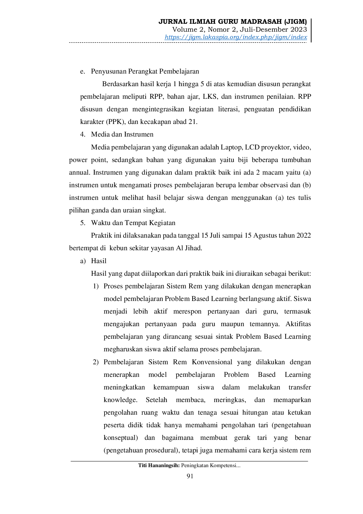 JURIS Peningkatan Kompetensi Pembelajaran Mata Pelajaran Biologi Tahun Pelajaran 2021 2022