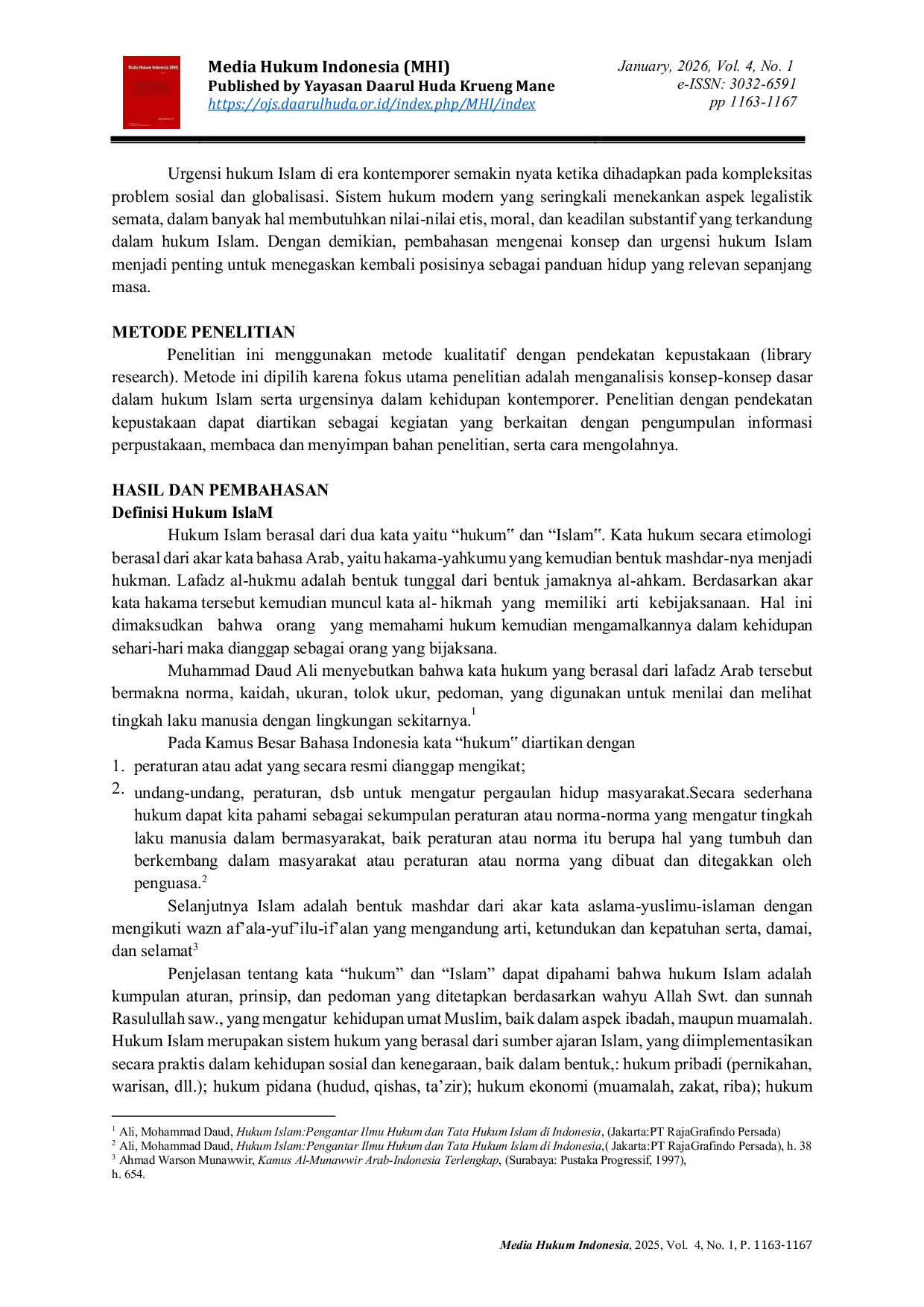 JURIS Hukum Islam Sebuah Konsep dan Urgensinya