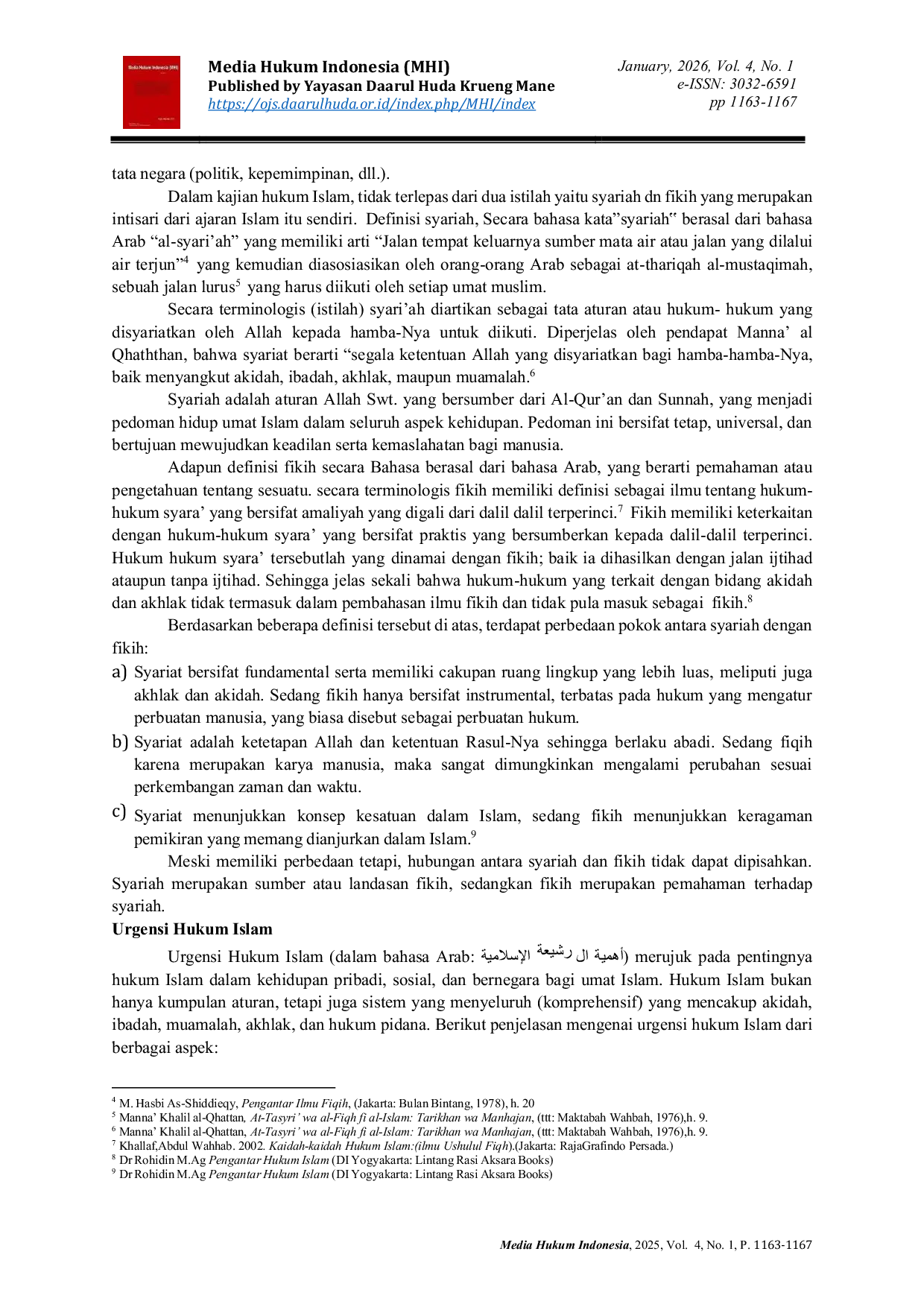 JURIS Hukum Islam Sebuah Konsep dan Urgensinya