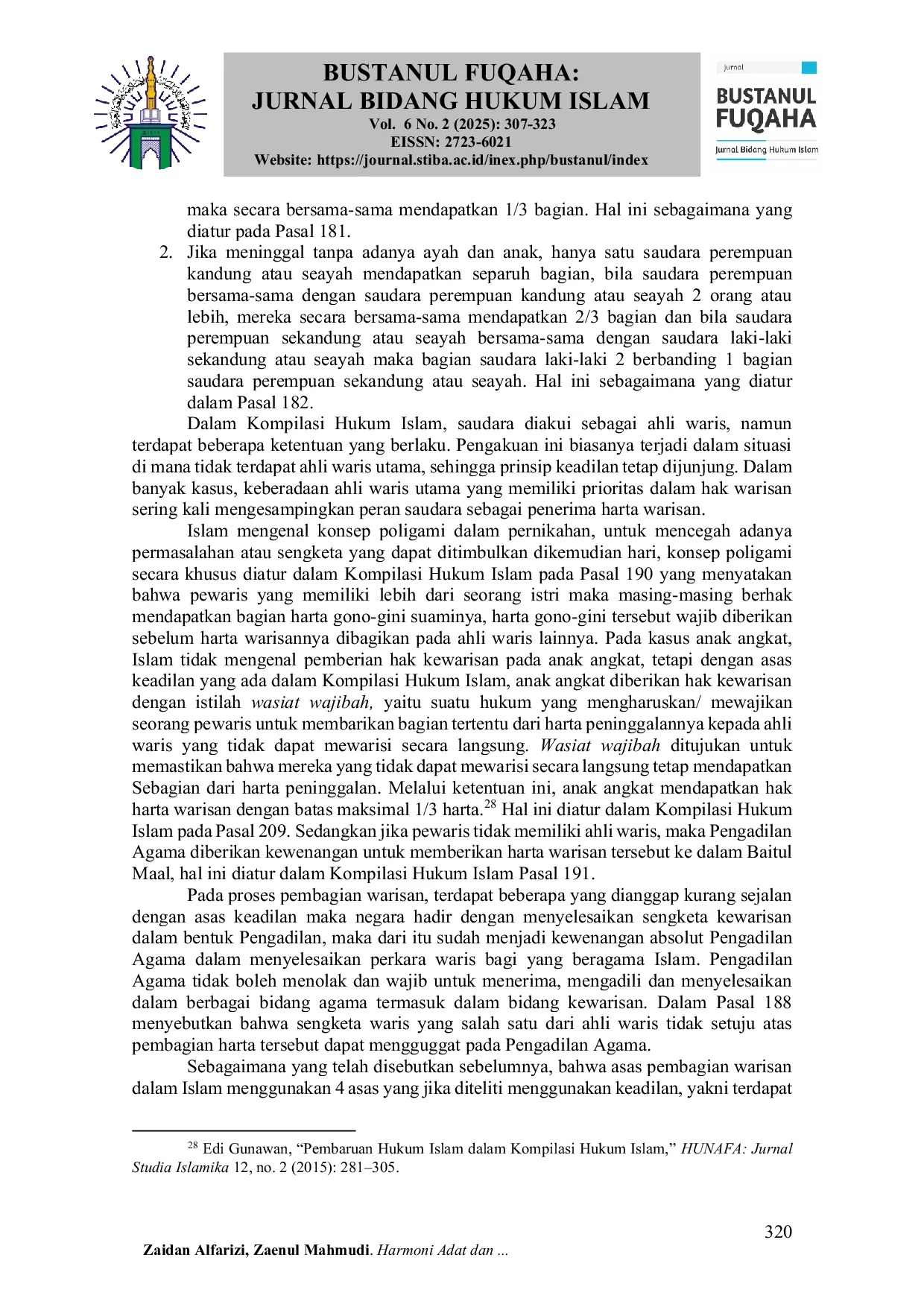 JURIS Harmoni Adat dan Syariat Analisis Pembagian Warisan Adat Pepadun Lampung dalam Perspektif Khi Harmony Of Customary and Sharia An Analysis of the Division of Inheritance in Pepadun Lampung from a Kh