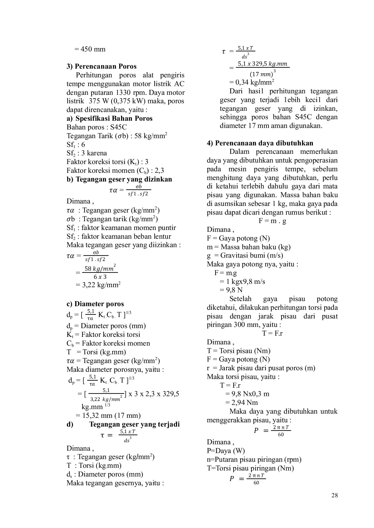 JURIS Rancang Bangun Mesin Pengiris Tempe Dengan Motor Penggerak 0 5 HP Untuk Mendukung Umkm