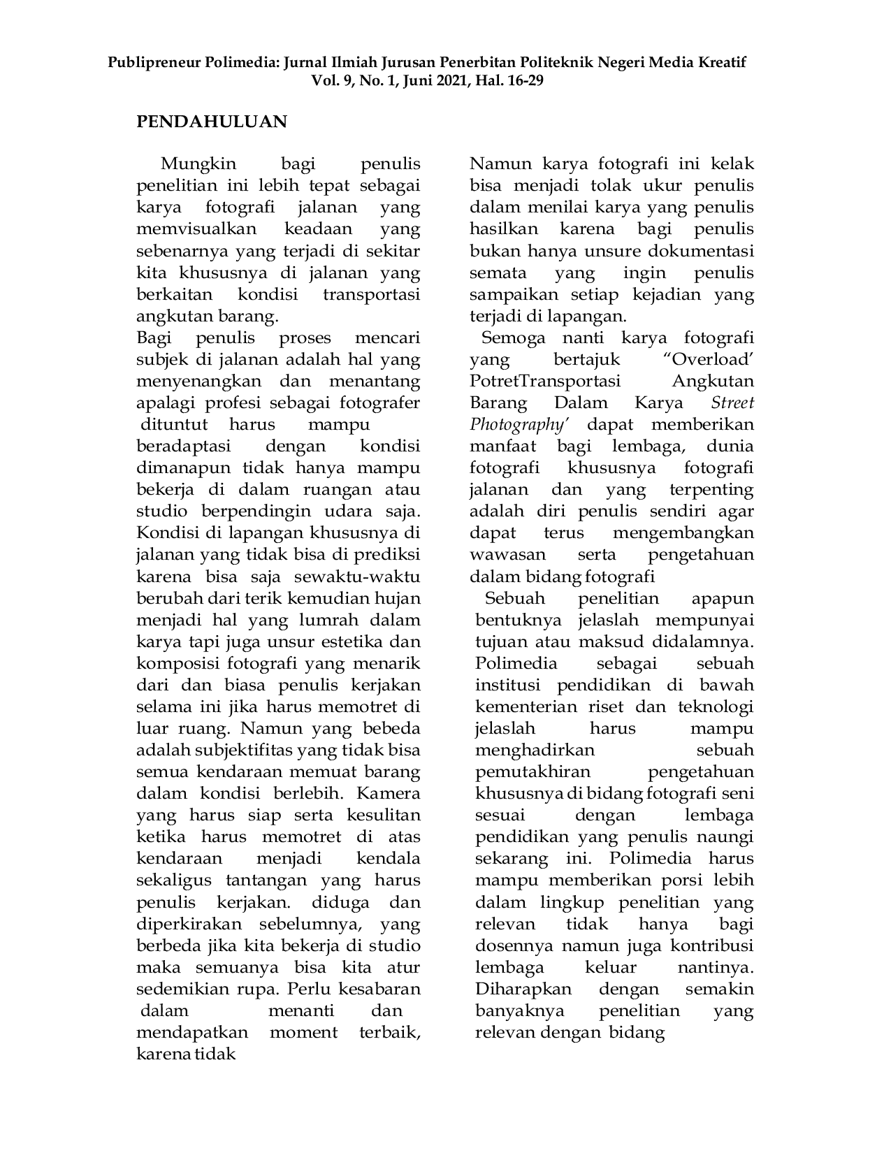 JURIS Potret Transportasi Angkutan Barang dalam Karya Street Photography